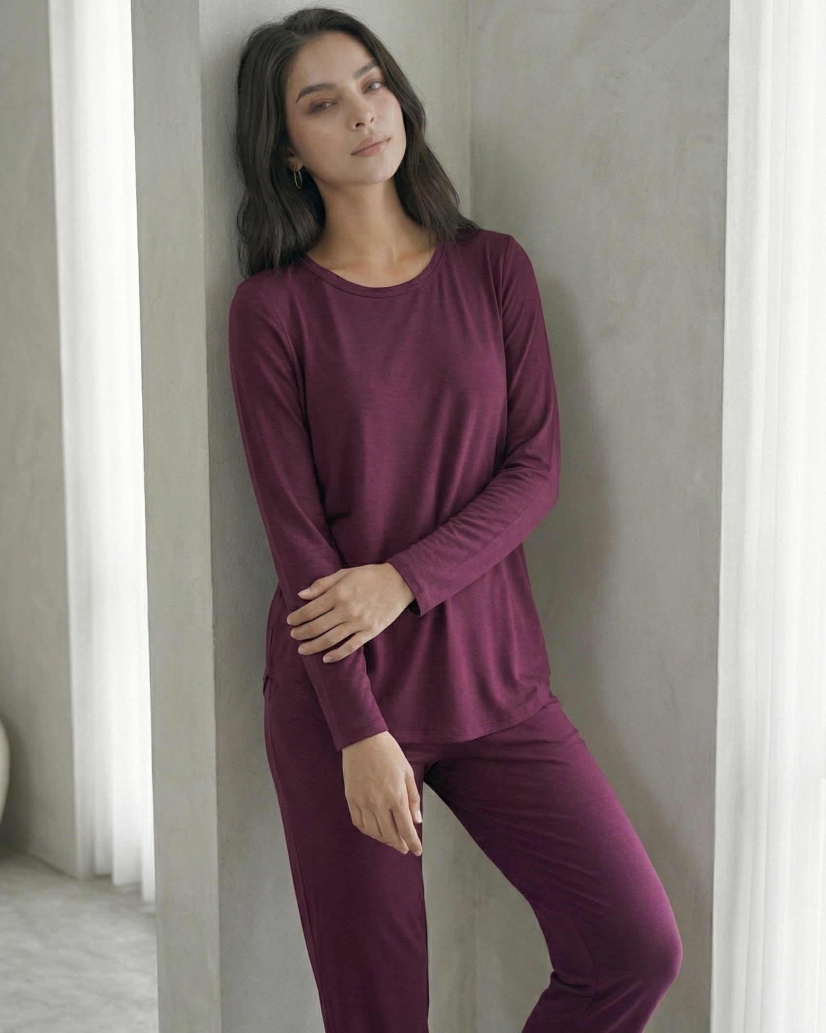 Estelle T-Shirt + Pant (Purple Plum)