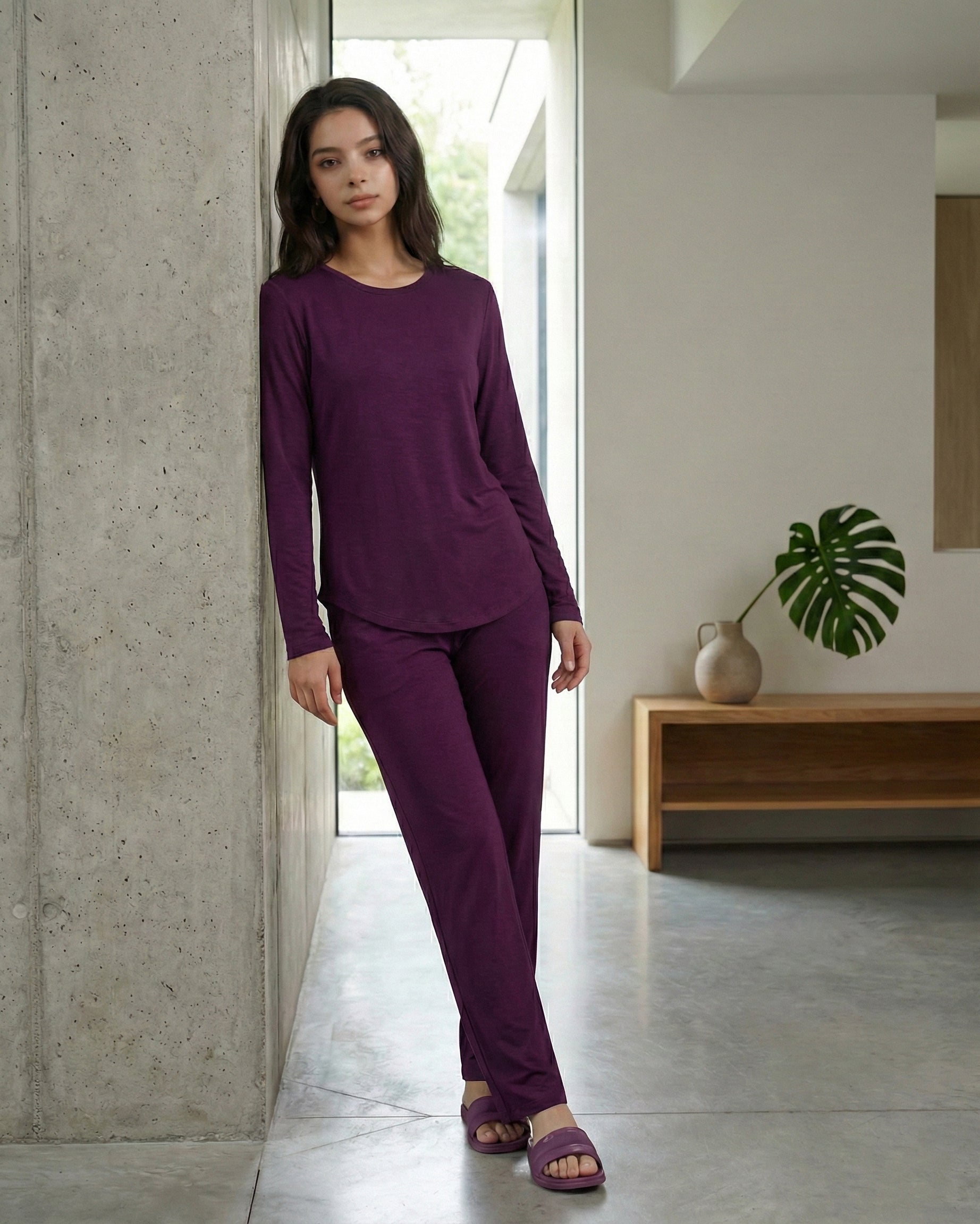 Estelle T-Shirt + Pant (Purple Plum)