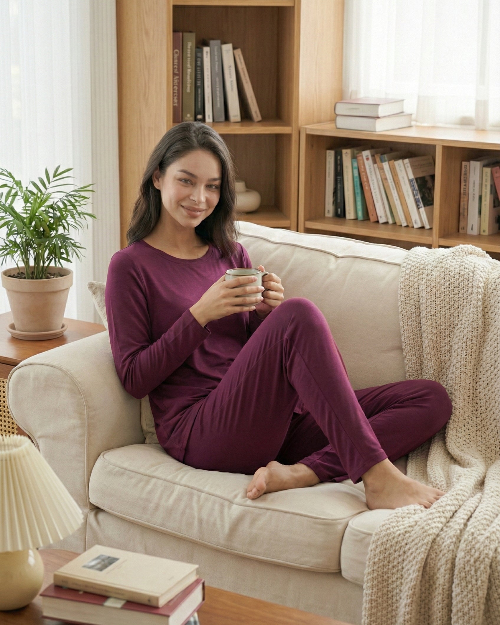 Estelle Bamboo Tee (Purple Plum)