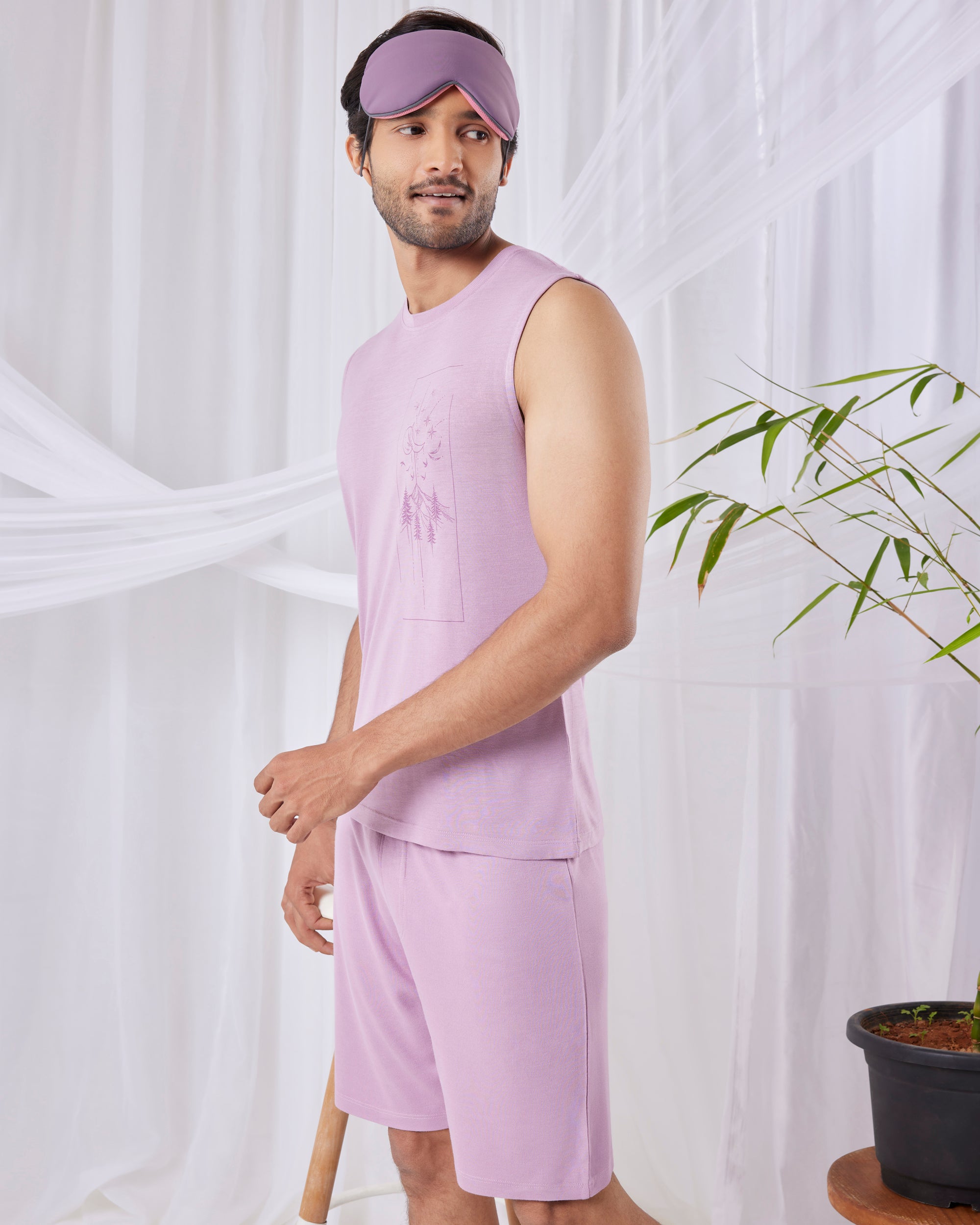 Hushy Bamboo Shorts  (Sea Fog)