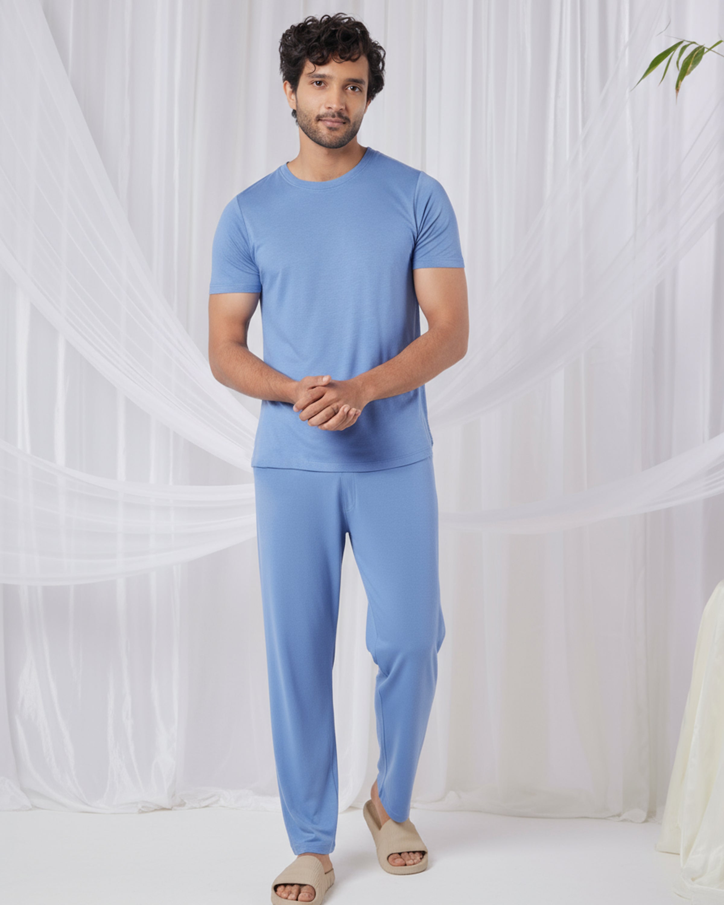 Minimal Serene Blue bamboo t-shirt
Cosmo Bamboo T-Shirt comfortable fit
Breathable bamboo fabric women’s tee
Soft feel sustainable casual top
Classic Serene Blue bamboo t-shirt
Serene Blue bamboo t-shirt for women
Cosmo Bamboo T-Shirt soft touch fabric
Lightweight eco friendly casual tee
Relaxed everyday bamboo outfit
Fresh tone bamboo t-shirt
Serene Blue bamboo pants for women from the Urbanite sleepwear collection
Urbanite Bamboo Pant Serene Blue color, soft stretch bamboo viscose
Women’s bamboo loungewea