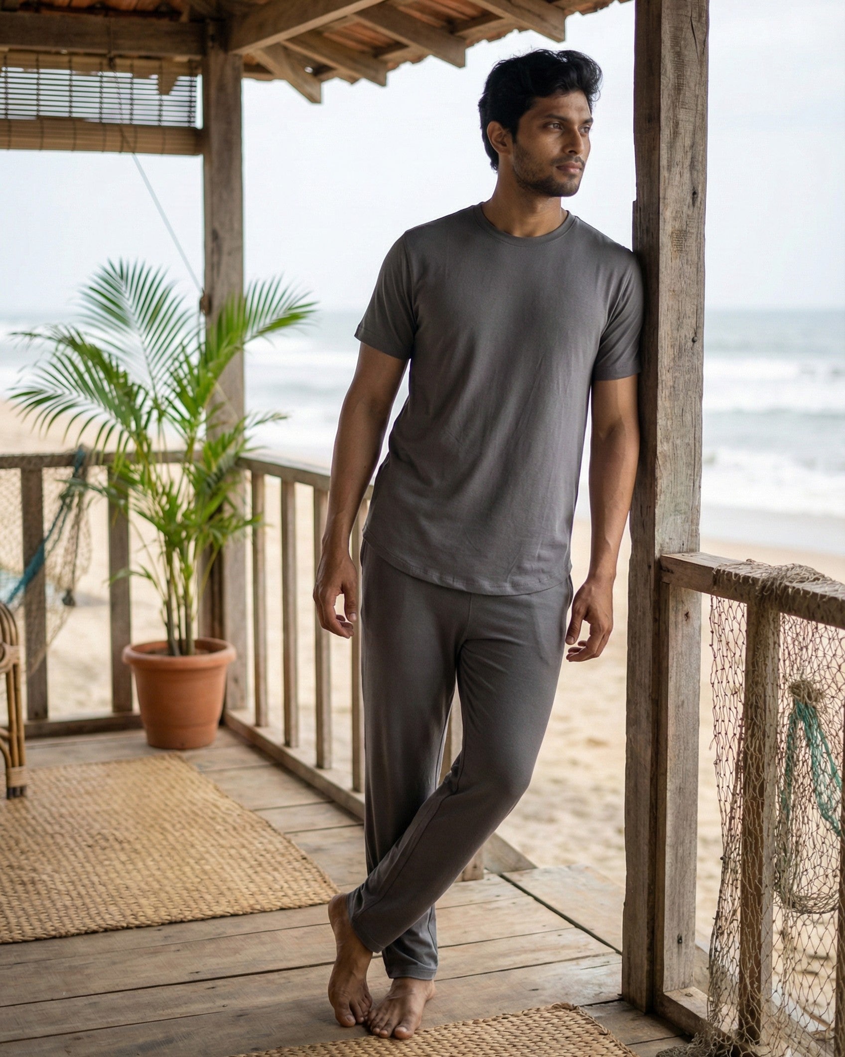 Cosmo T-Shirt + Pant (Stone Grey)