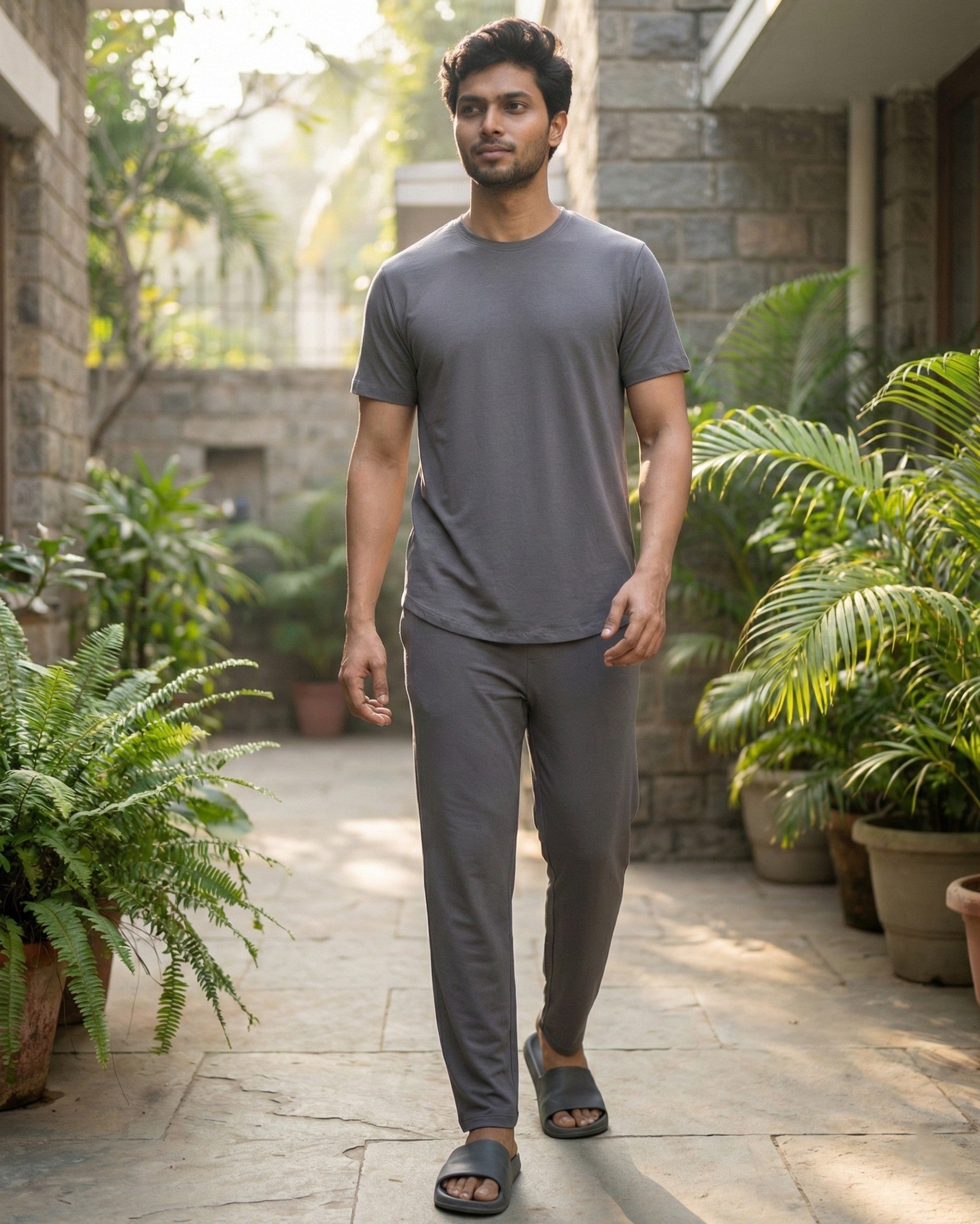 Cosmo T-Shirt + Pant (Stone Grey)