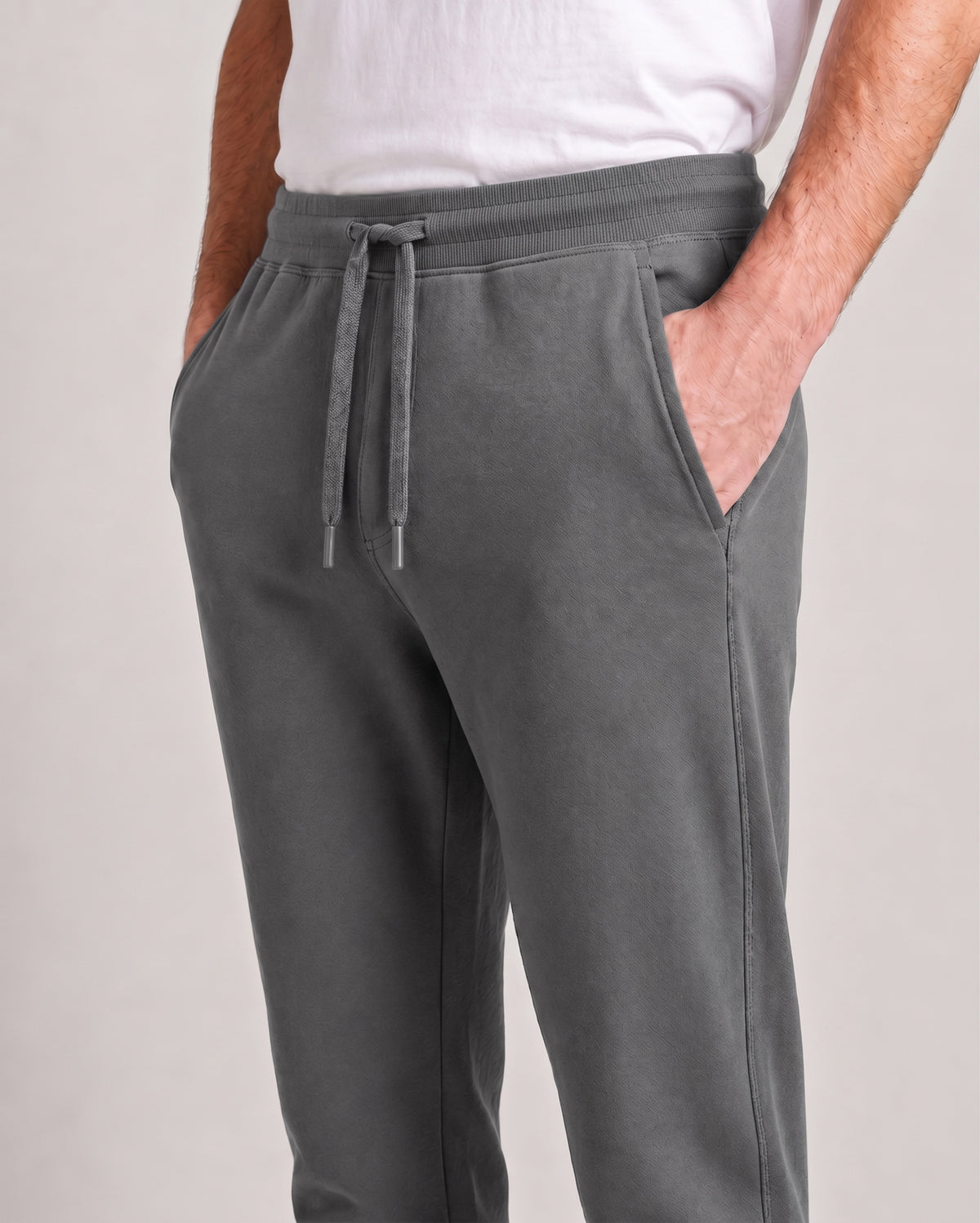 Stone Grey Urbanite pant for men by Softsleep, designed with relaxed movement and a smooth feel for comfortable loungewear.