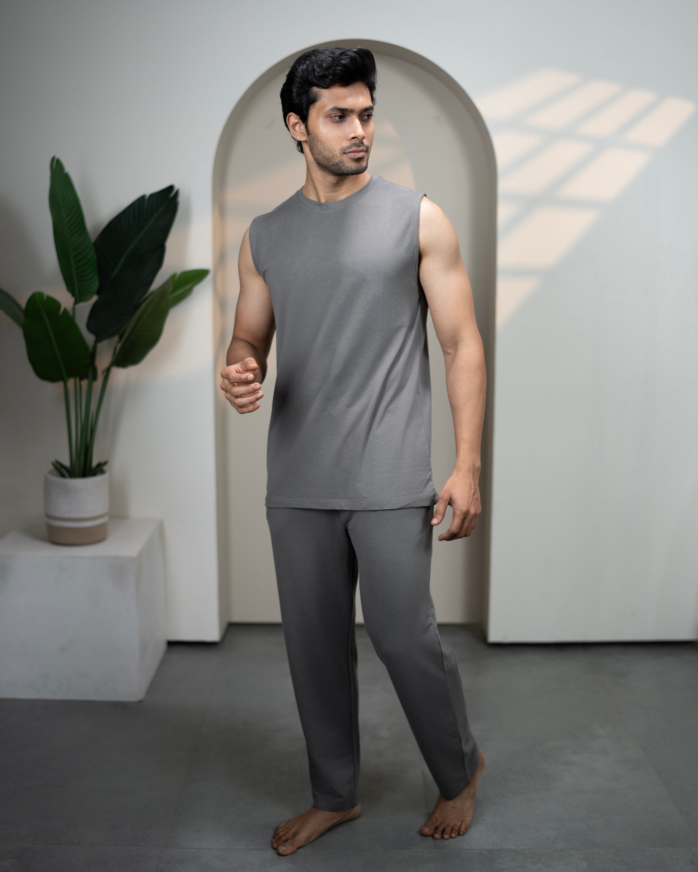 AirKnit Bamboo Tee  (Stone Grey)