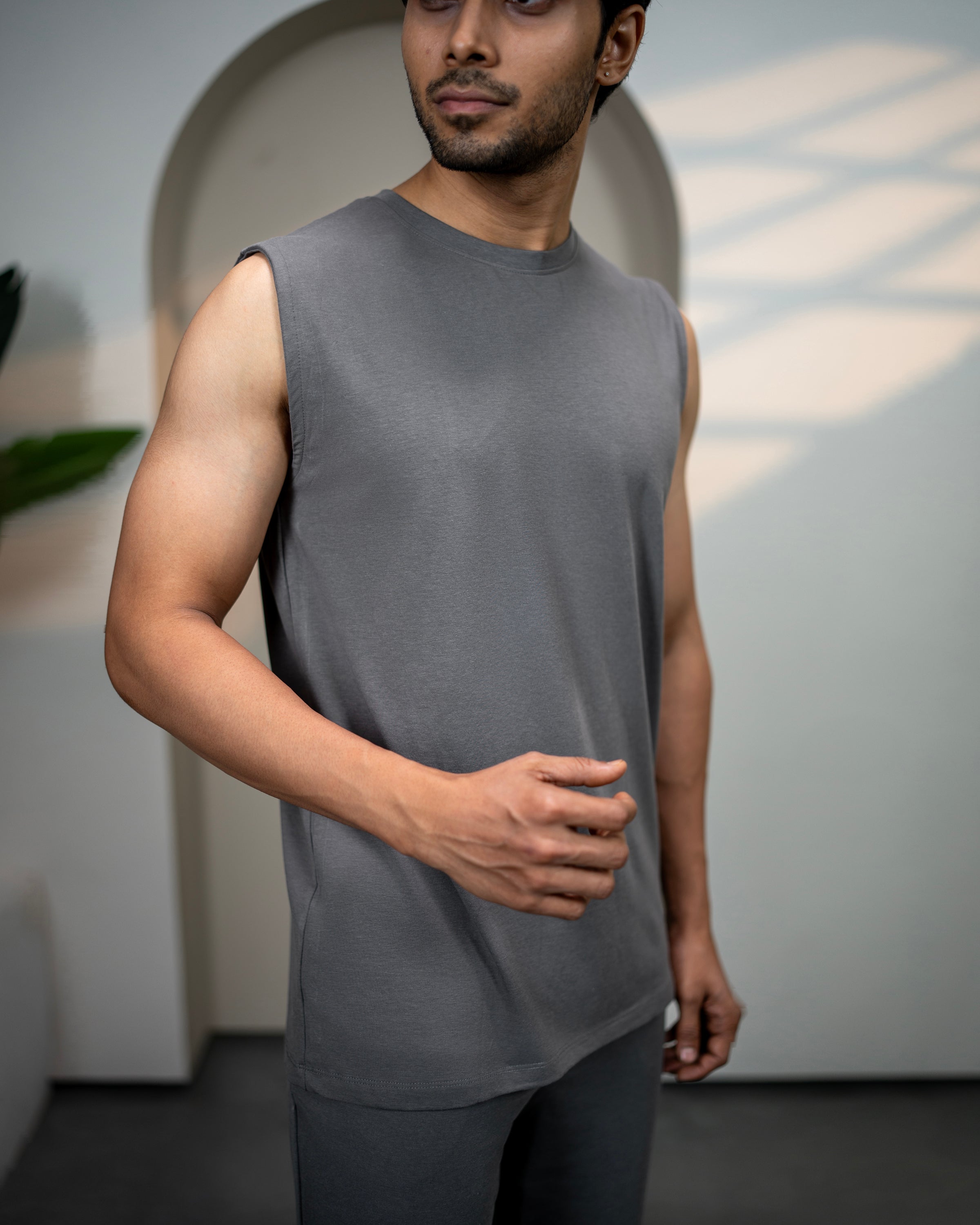 AirKnit Bamboo Tee  (Stone Grey)