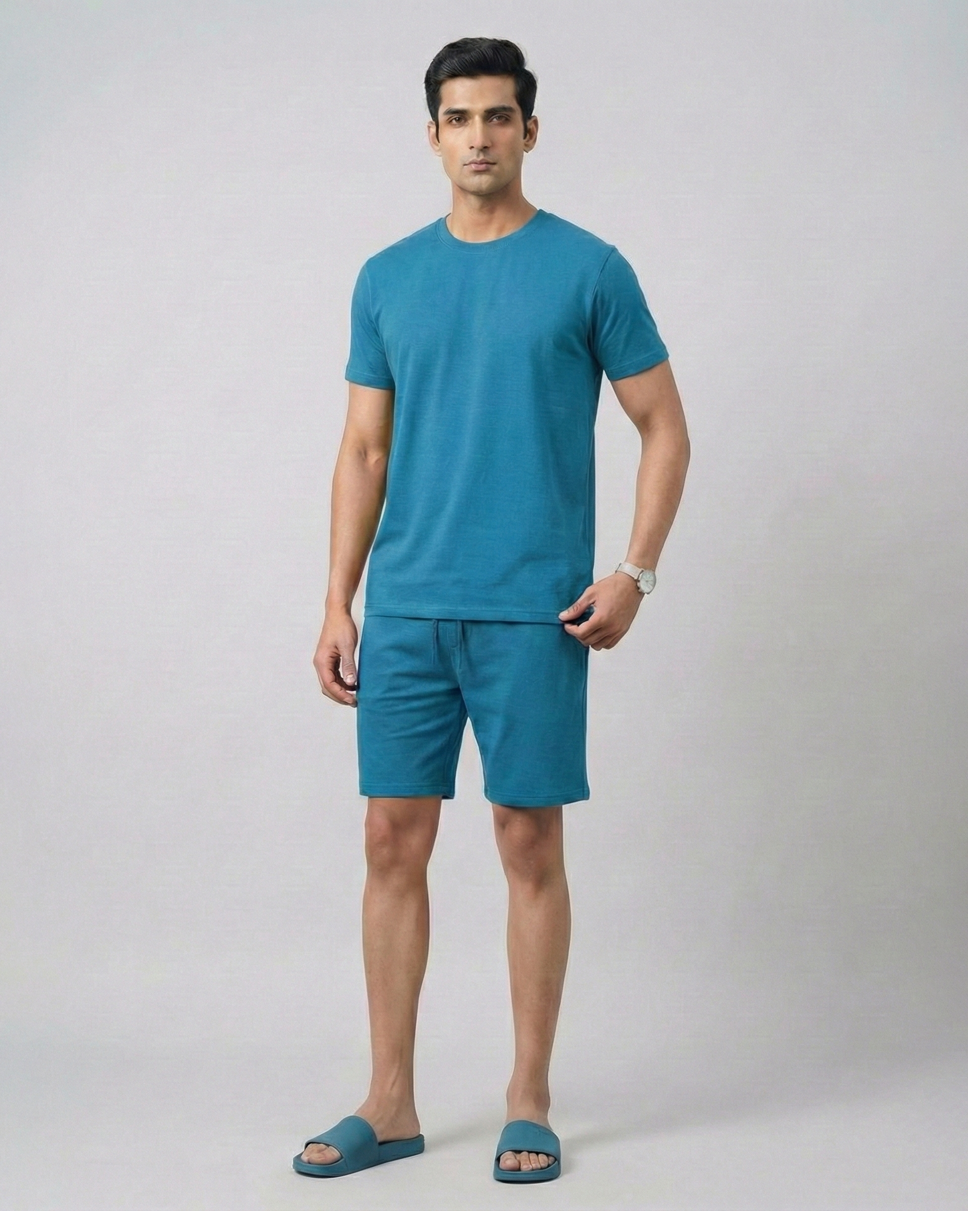 Hushy Bamboo Shorts (Teal Blue)