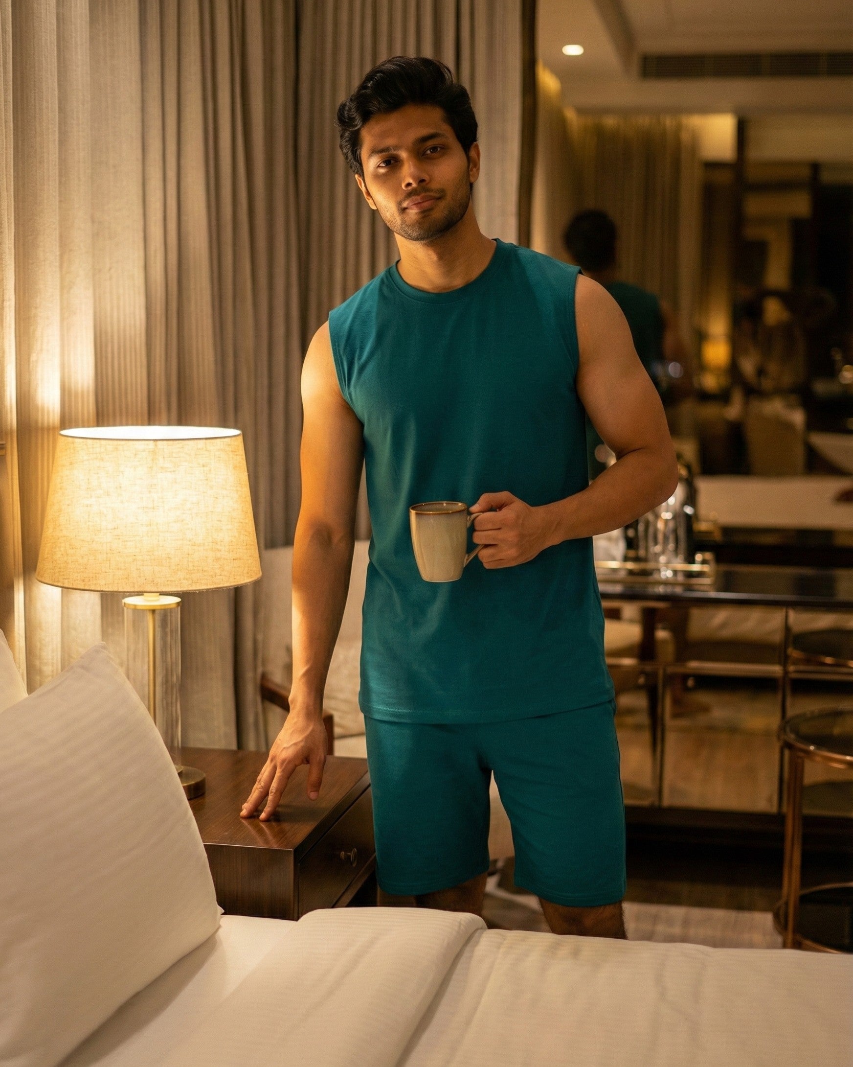 AirKnit Tee + Shorts (Teal Green)