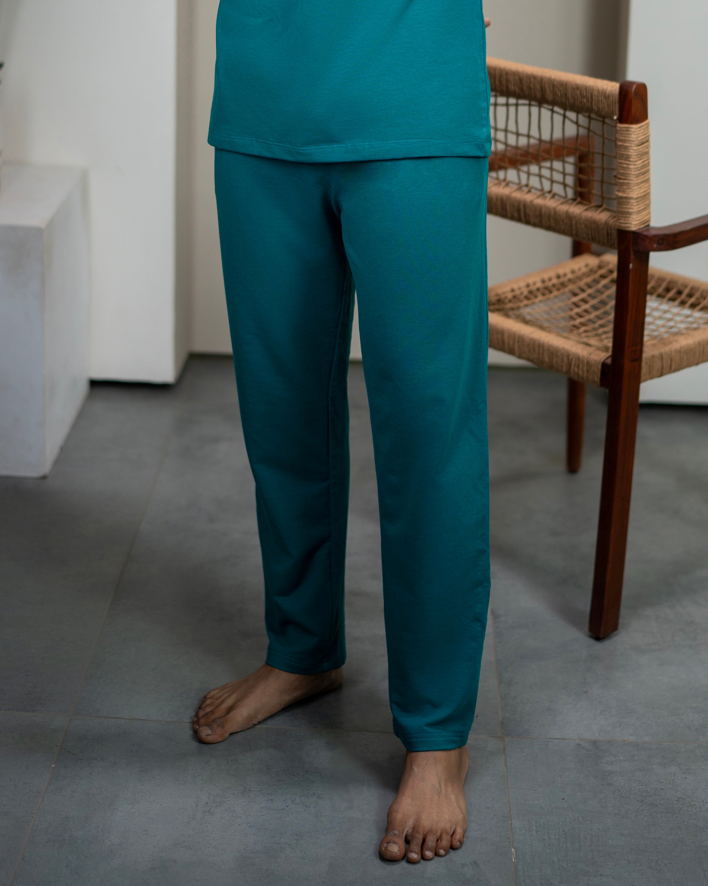 SoftSleep mens AirKnit tee and pant in Teal Green
Ultra soft sustainable set designed for all day wear
Teal Green Cosmo T-Shirt + Pant
Lightweight breathable fabric lounge set
Comfort fit casual T-Shirt and pant
Durable high quality casual wear
Classic Teal Green two-piece outfit
Urbanite Bamboo Pant in Teal Green, ultra soft bamboo sleep pants for women
Teal Green Urbanite Bamboo Pants made from breathable bamboo fabric
Women’s Urbanite Bamboo Sleep Pants in Teal Green with relaxed comfort
Softsleep Urba