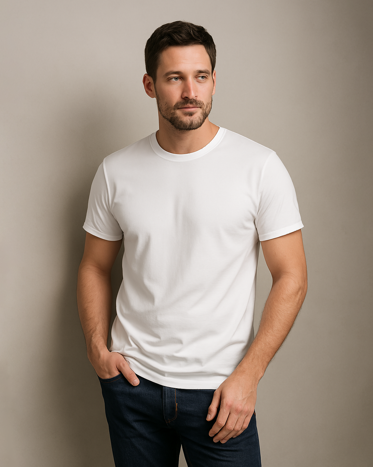 Classy Cotton T-Shirt  (White)