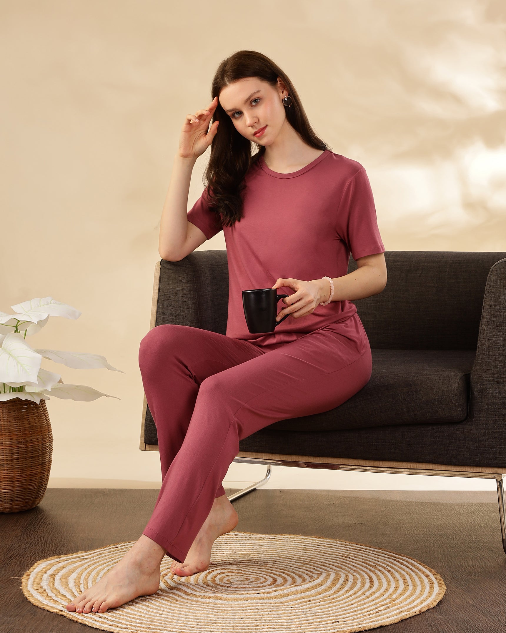Pearle Bamboo Pant (Wild Rose)