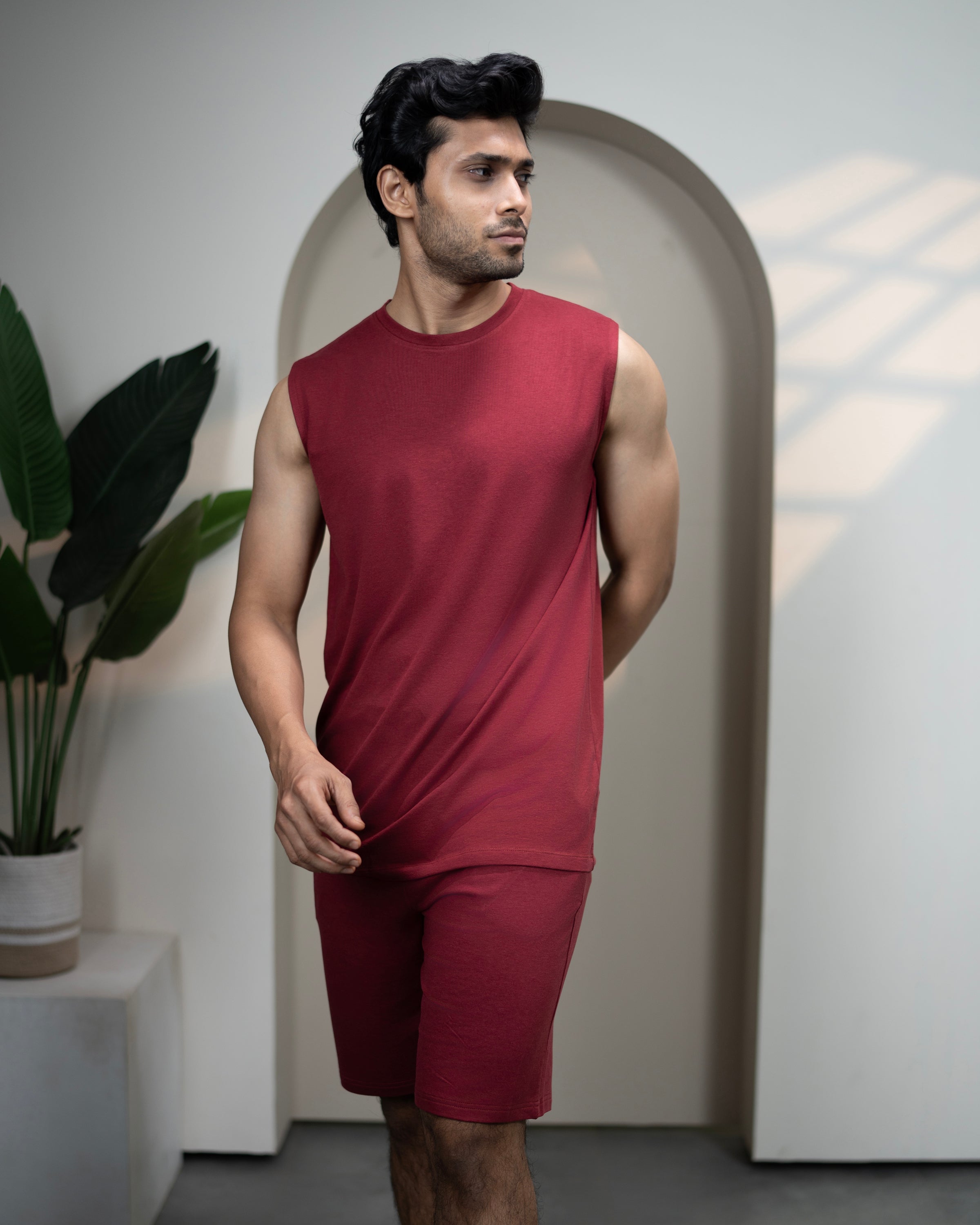 AirKnit Bamboo Tee  (Wine Maroon)