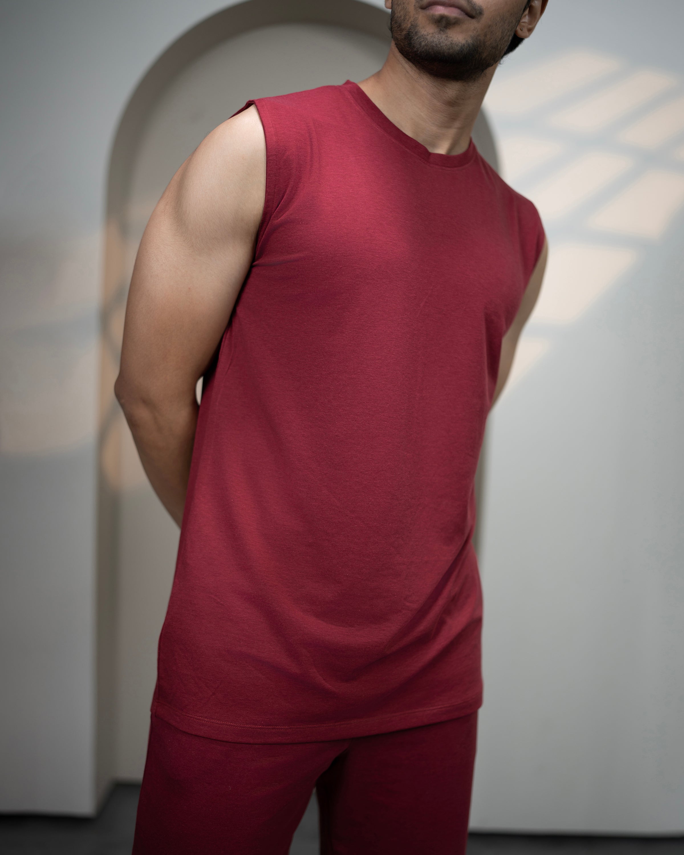 AirKnit Bamboo Tee  (Wine Maroon)