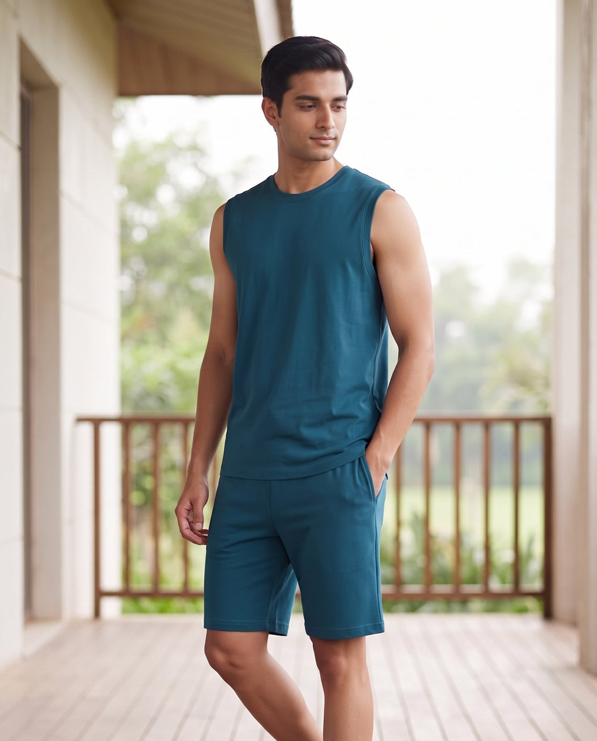 AirKnit Tee + Shorts  (Arctic Blue)