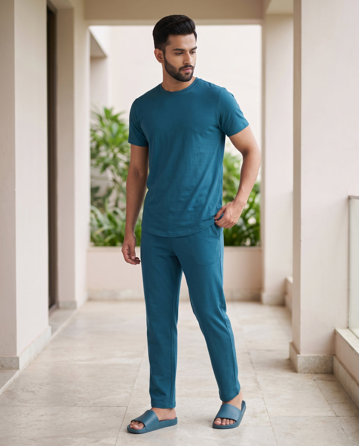 Cosmo T-Shirt + Pant Set  (Arctic Blue)