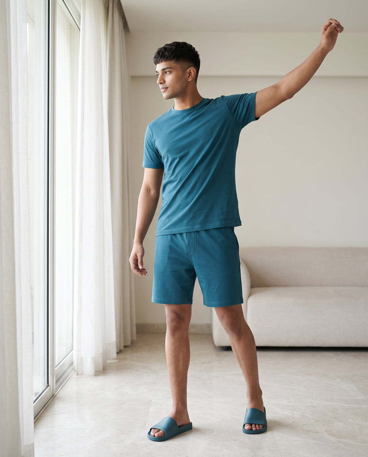 Cosmo T-Shirt + Shorts  (Arctic Blue)