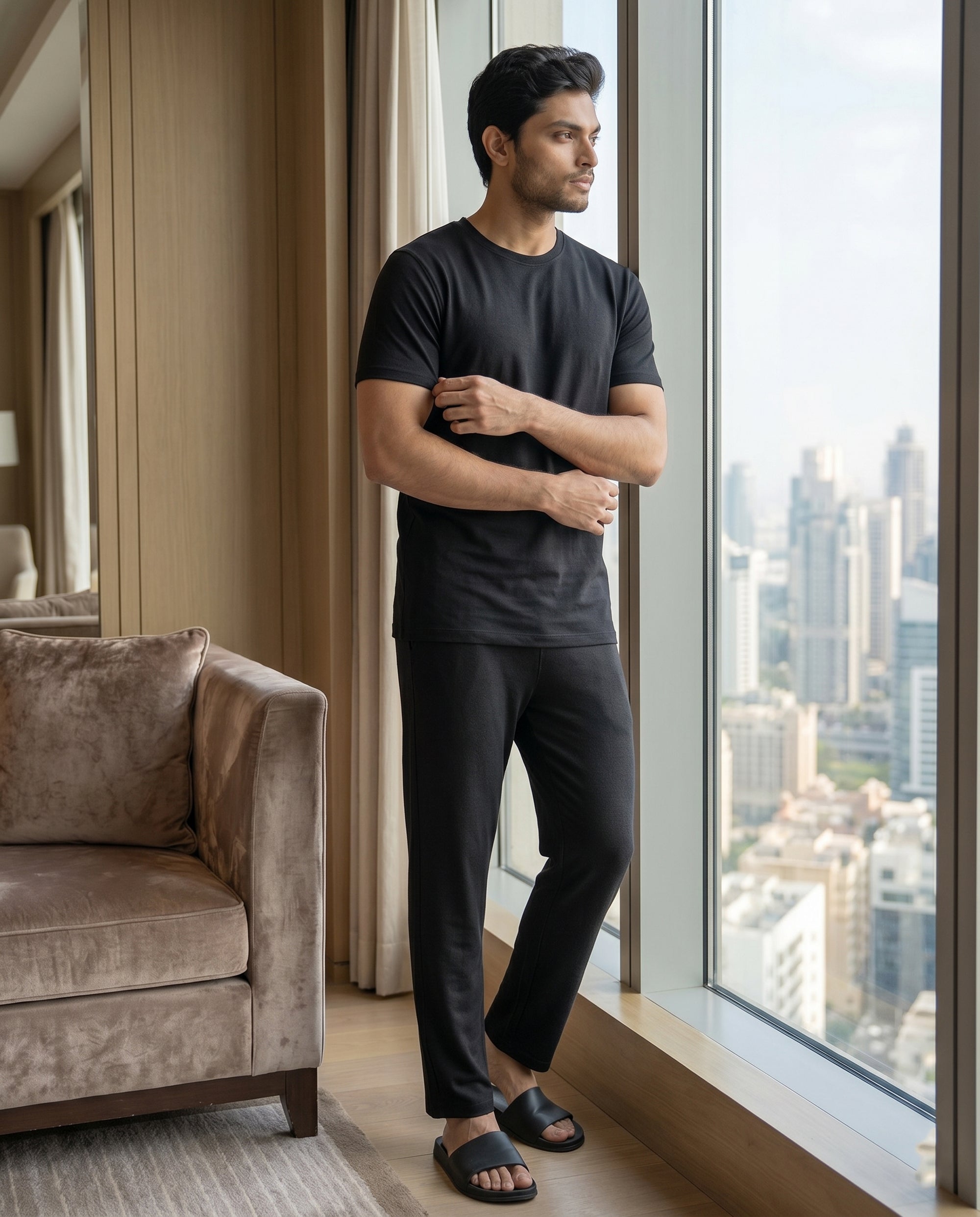 Cosmo T-Shirt + Pant  (True Black)