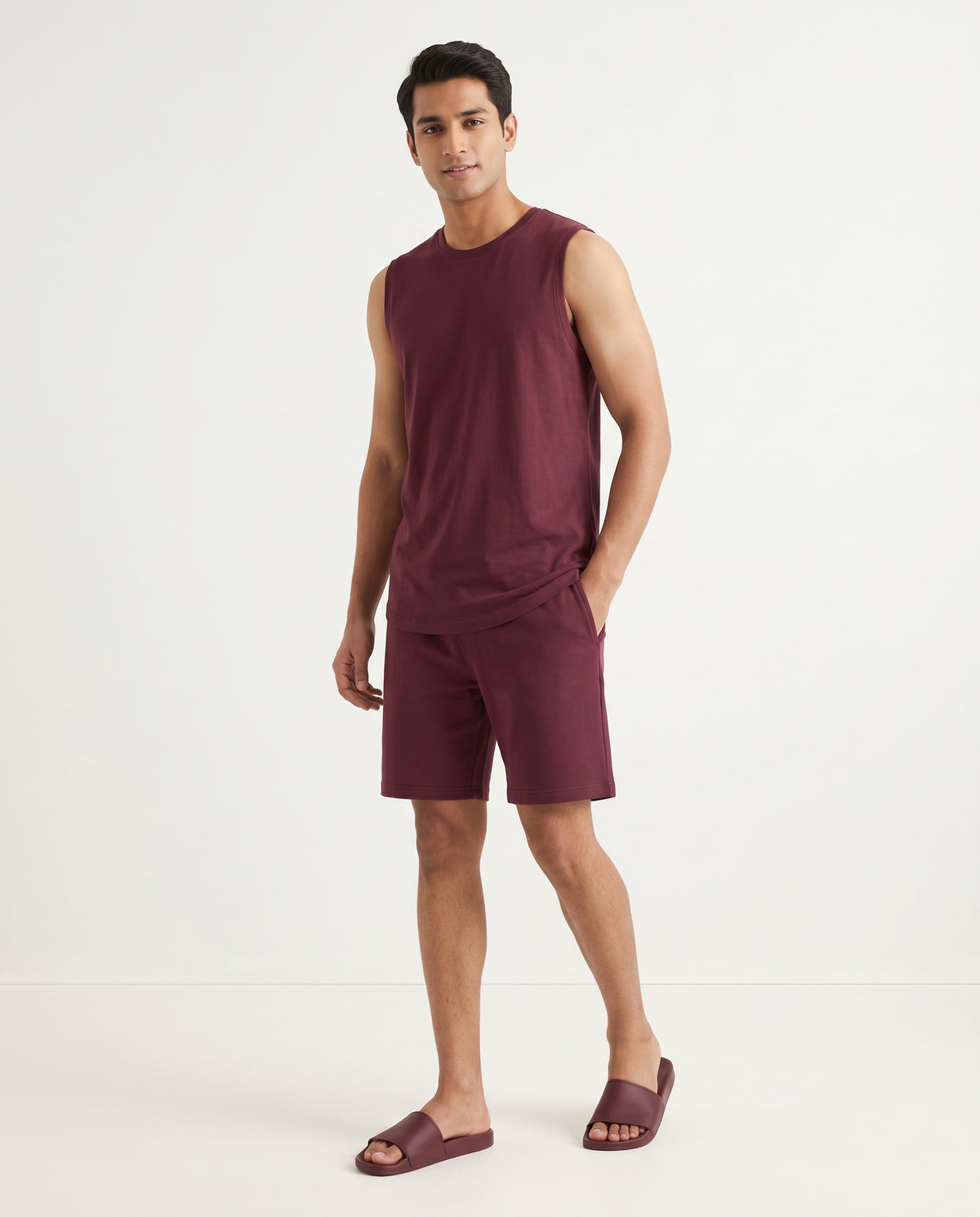 AirKnit Tee + Shorts  (Burgundy)