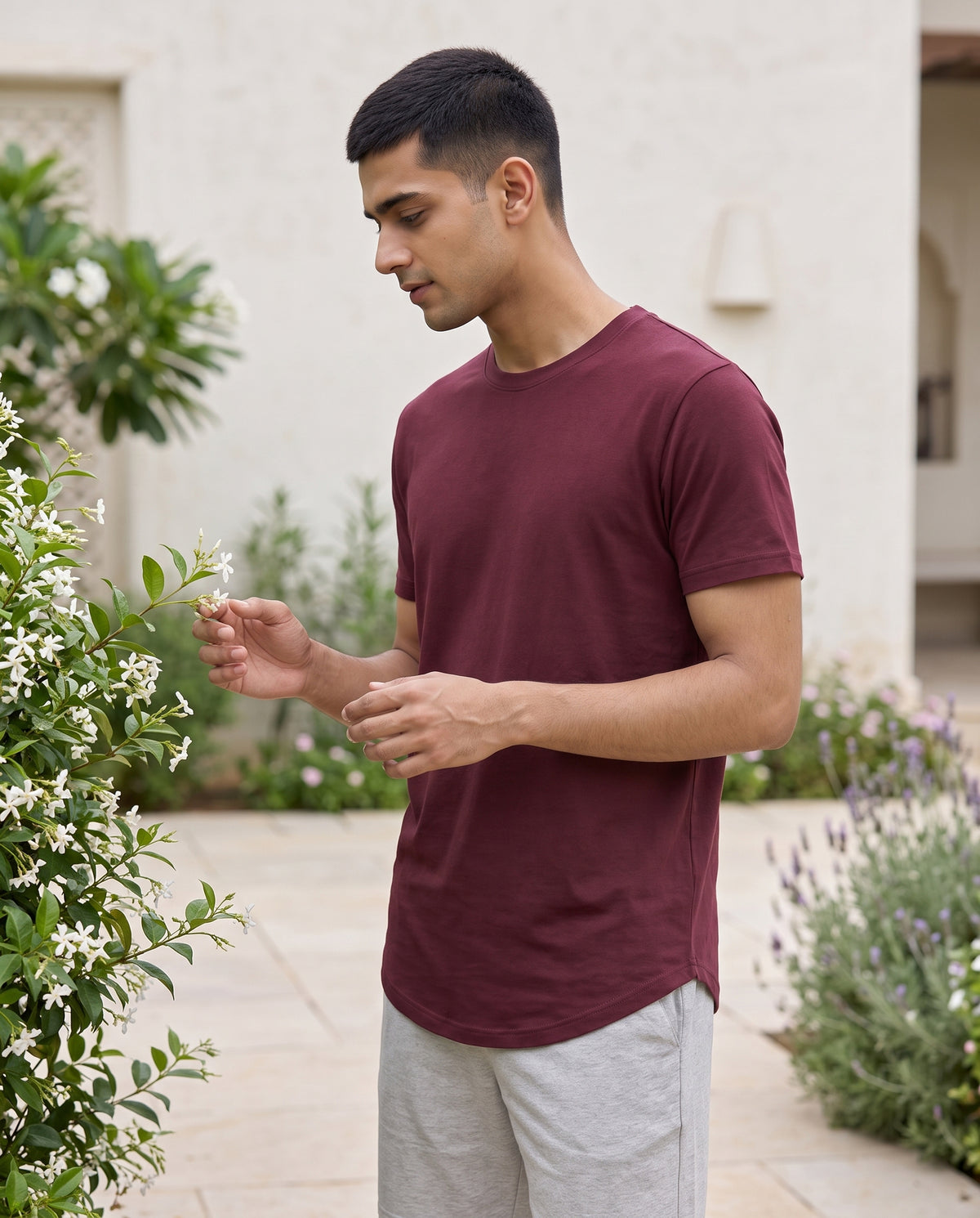 Cosmo Bamboo T-shirt  (Burgundy)
