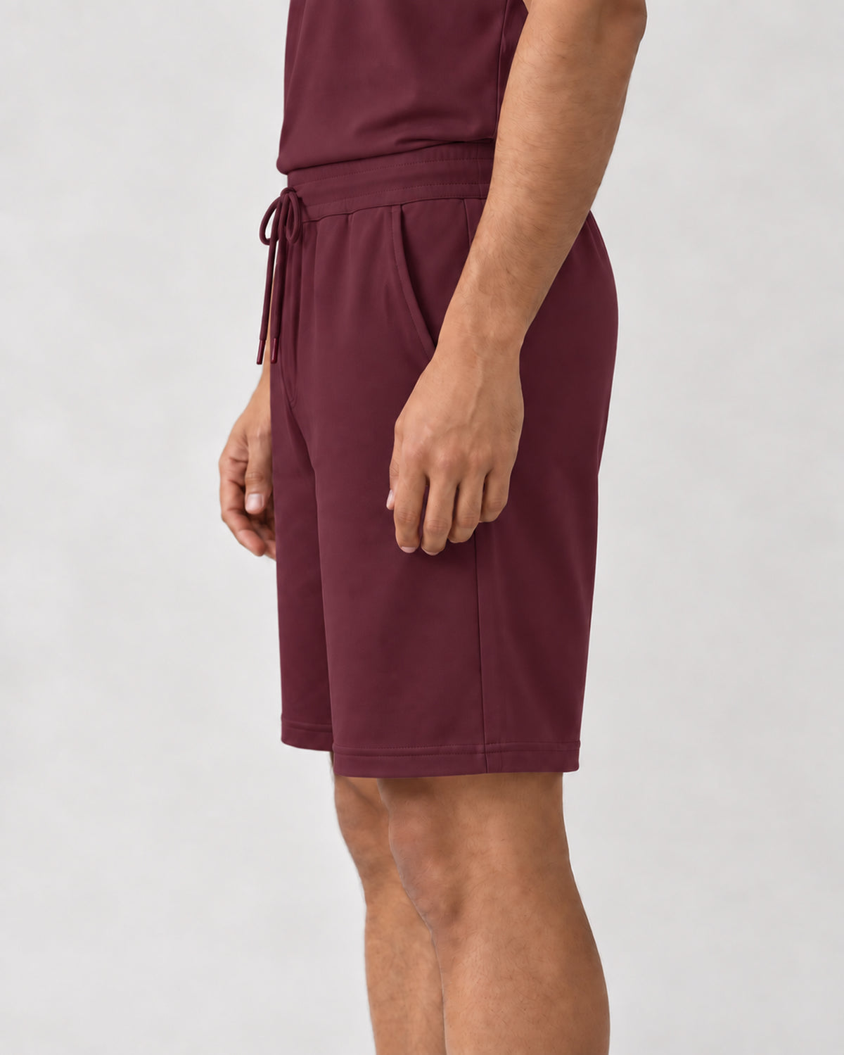 Hushy Bamboo Shorts  (Burgundy)