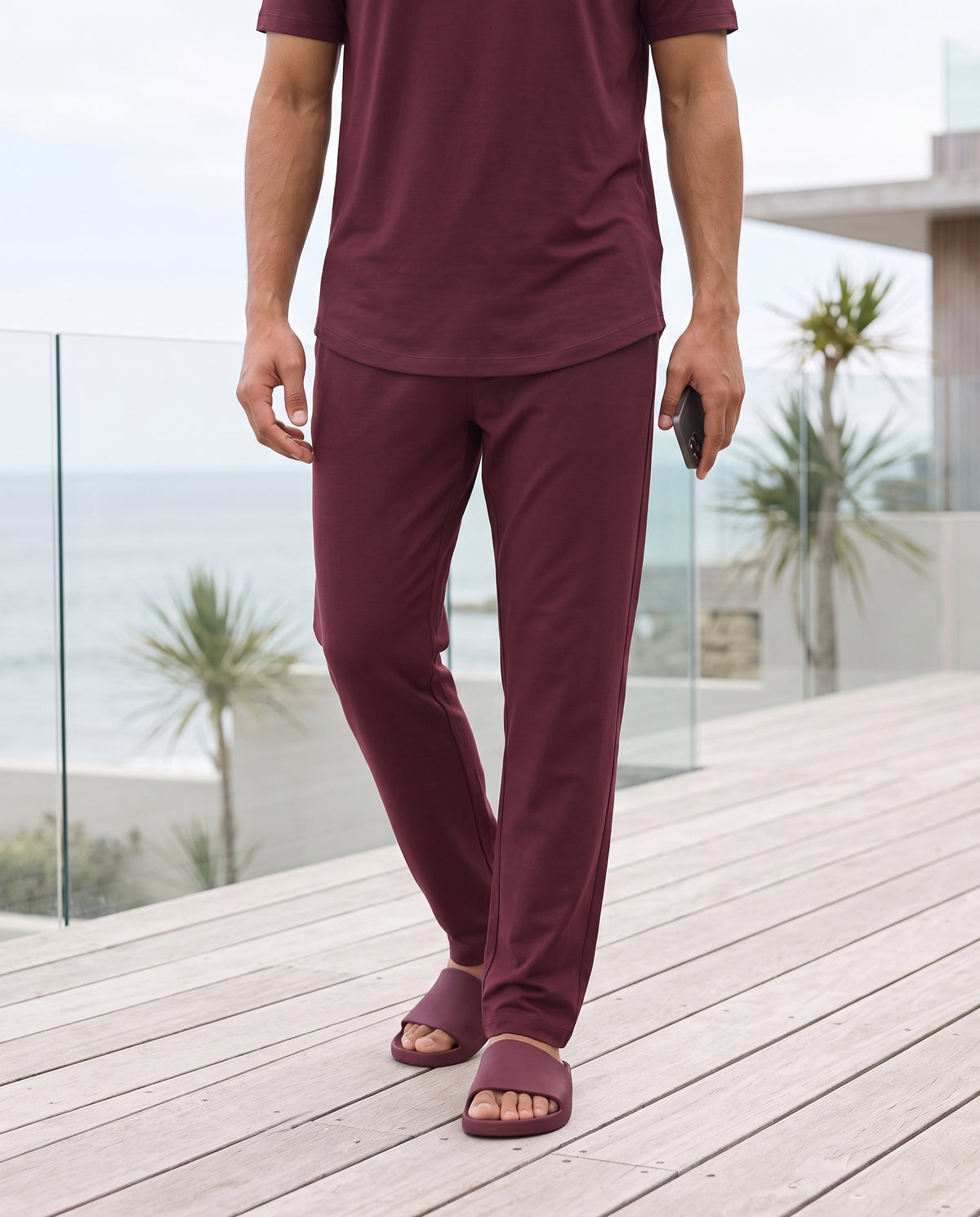 Urbanite Bamboo Pant  (Burgundy)