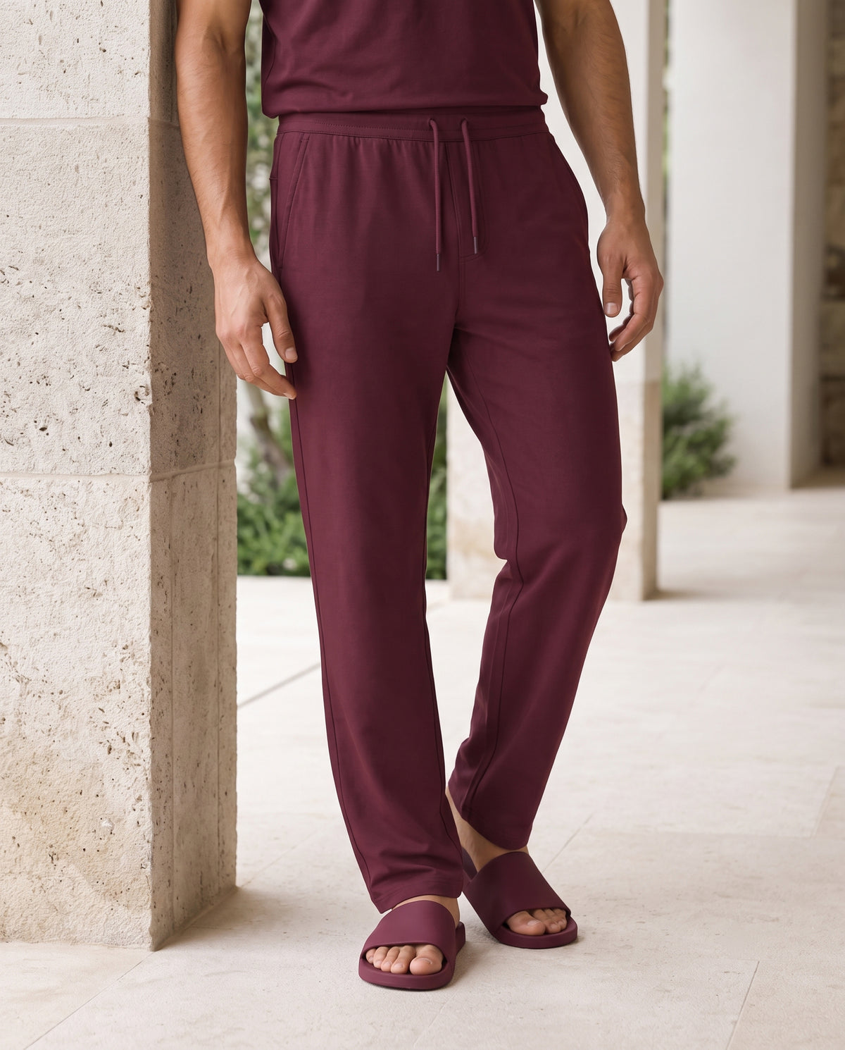 Urbanite Bamboo Pant  (Burgundy)