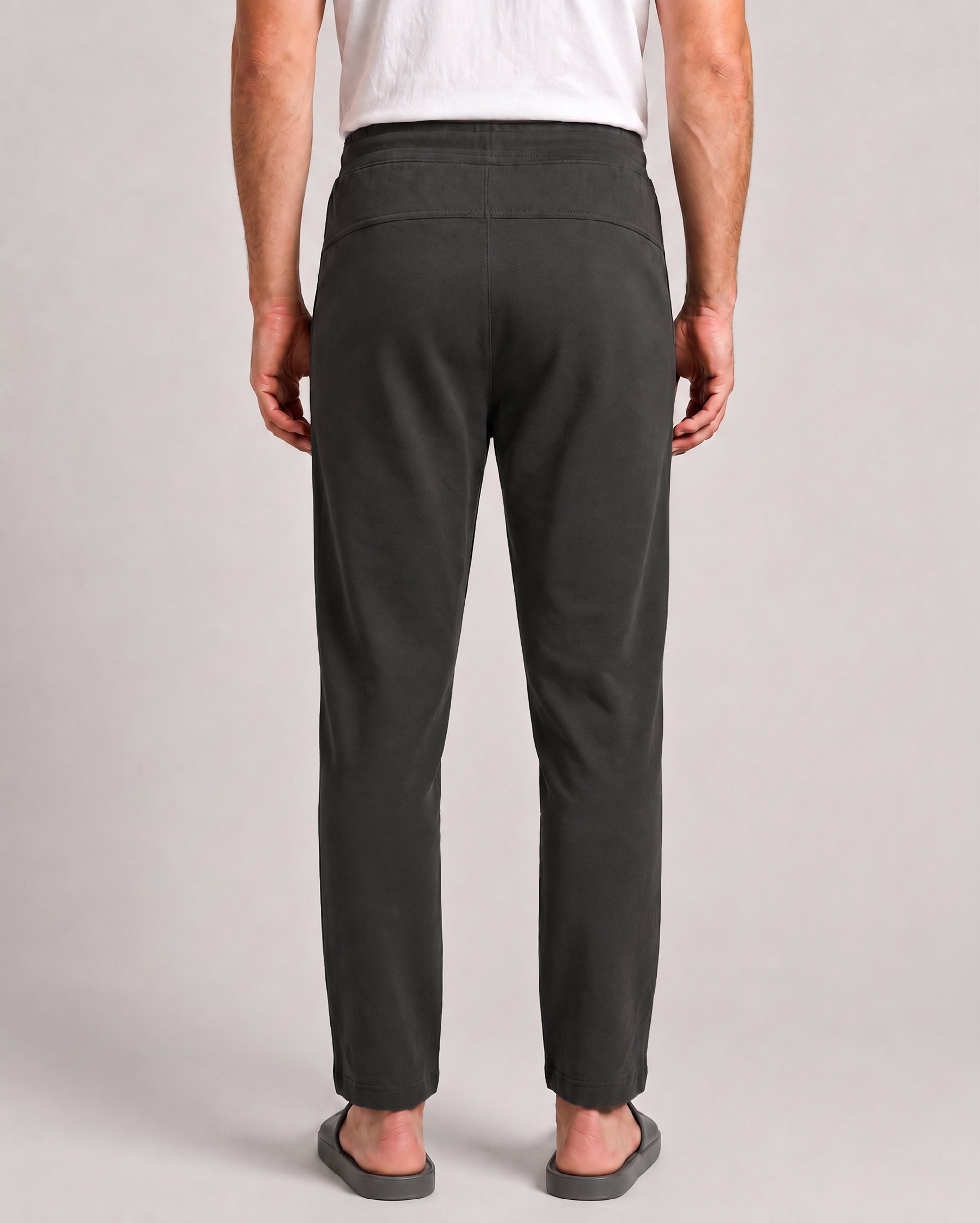 Men's charcoal Urbanite pant from Softsleep, crafted in bamboo cotton for a smooth feel and comfortable everyday loungewear.