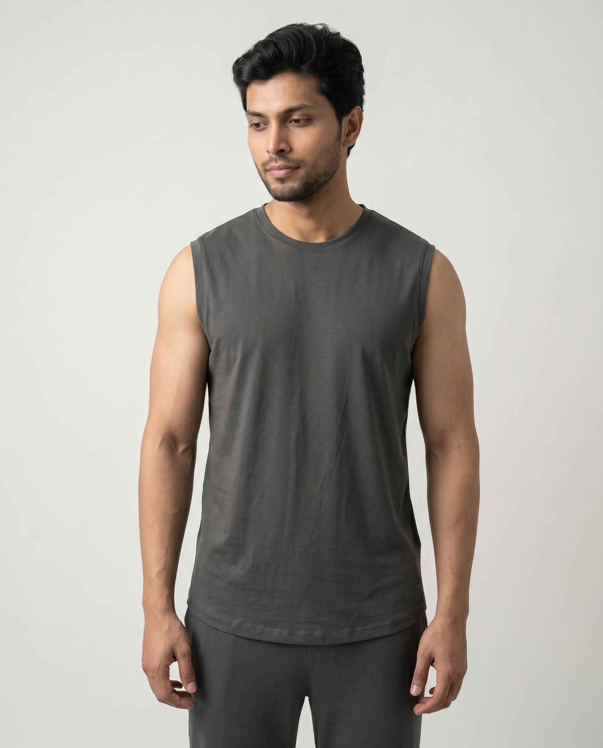 AirKnit Bamboo Tee  (Charcoal Grey)