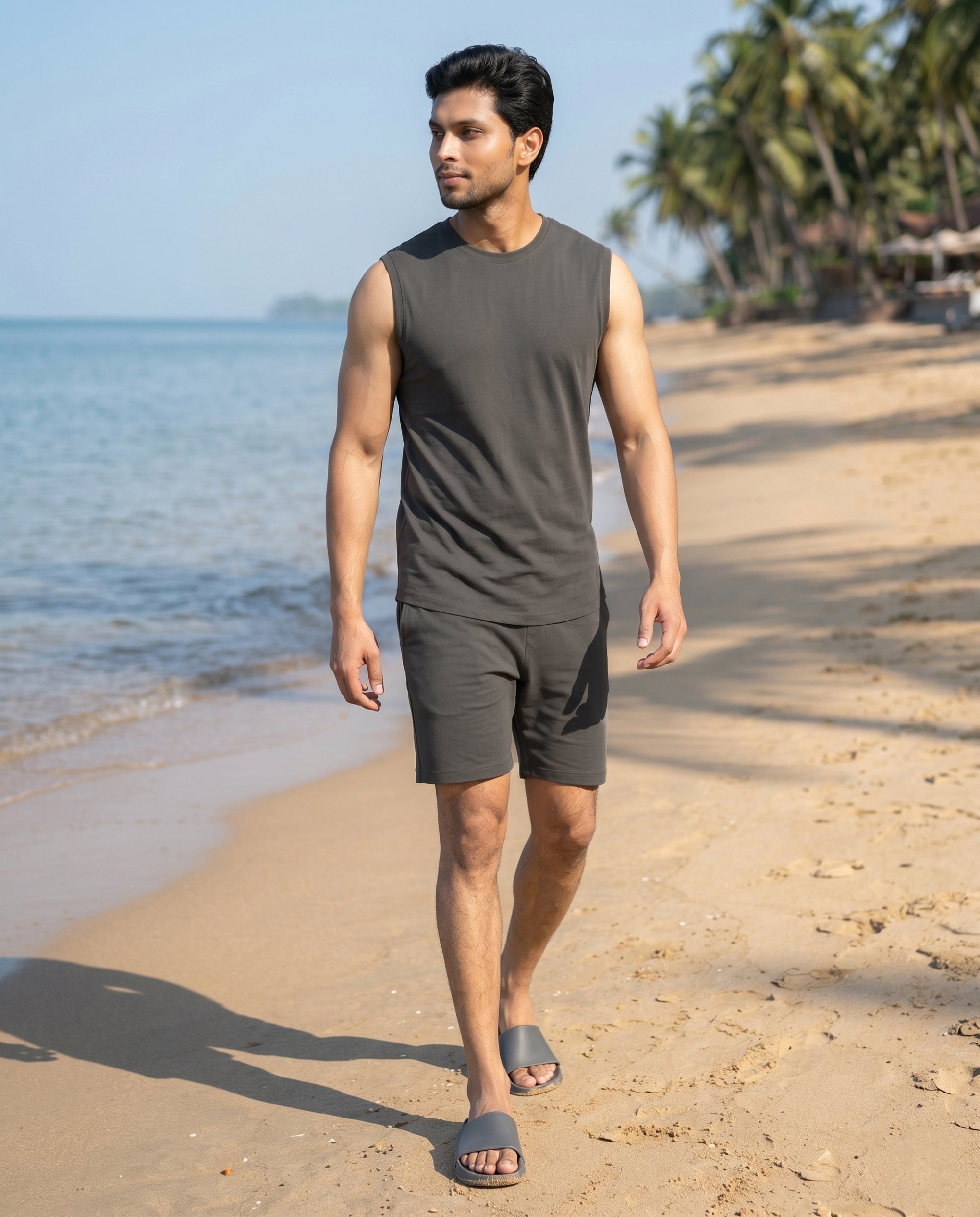 AirKnit Bamboo Tee  (Charcoal Grey)