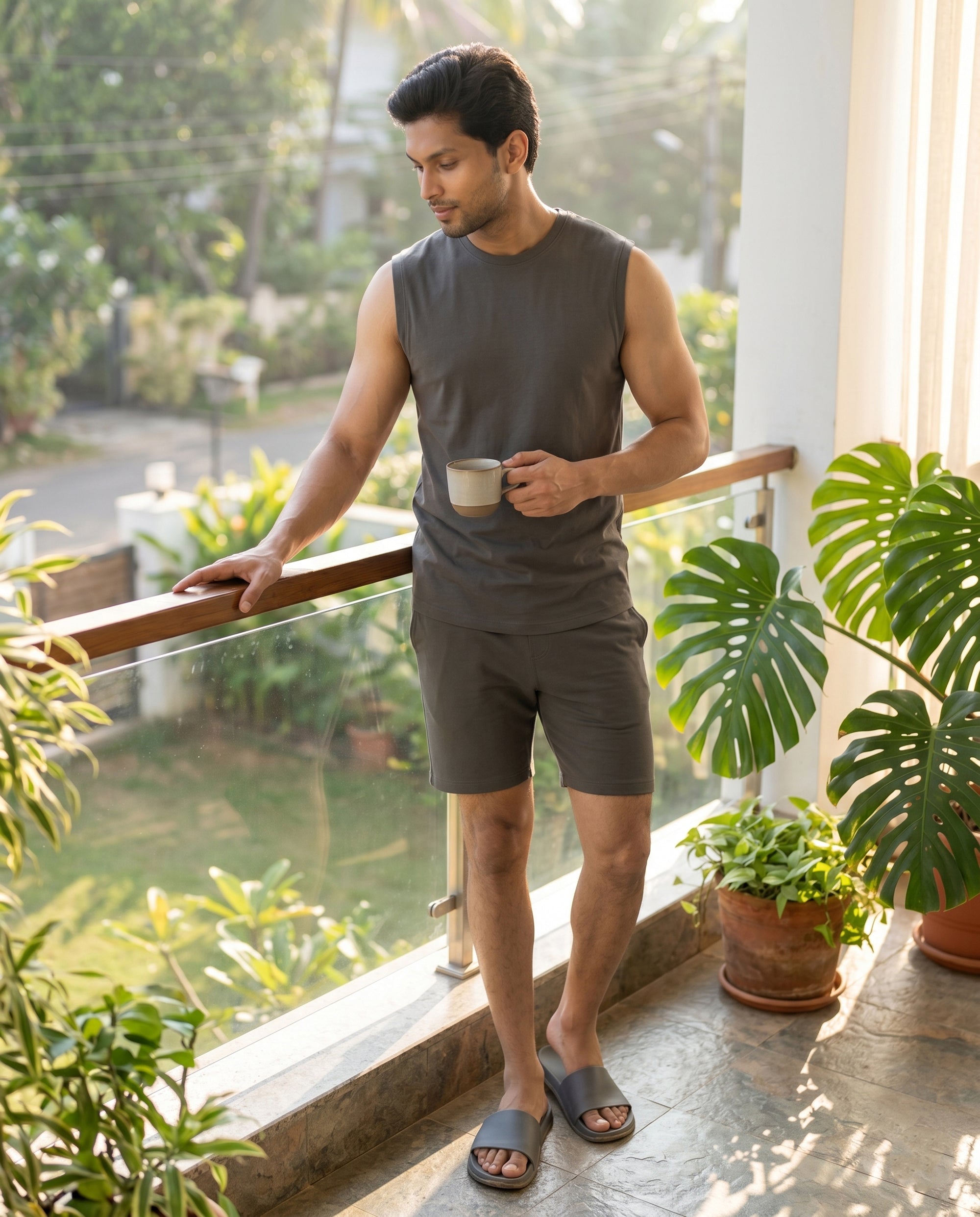 AirKnit Bamboo Tee  (Charcoal Grey)