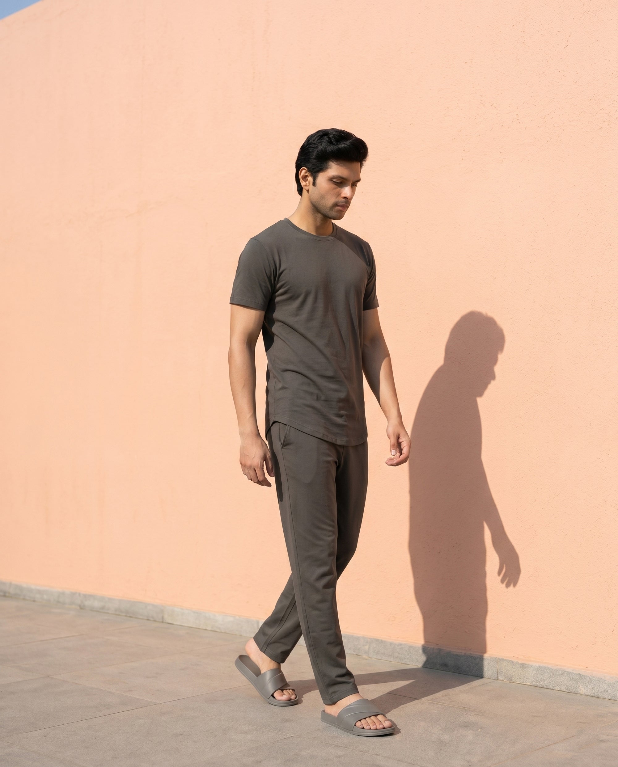Cosmo T-Shirt + Pant  (Charcoal Grey)