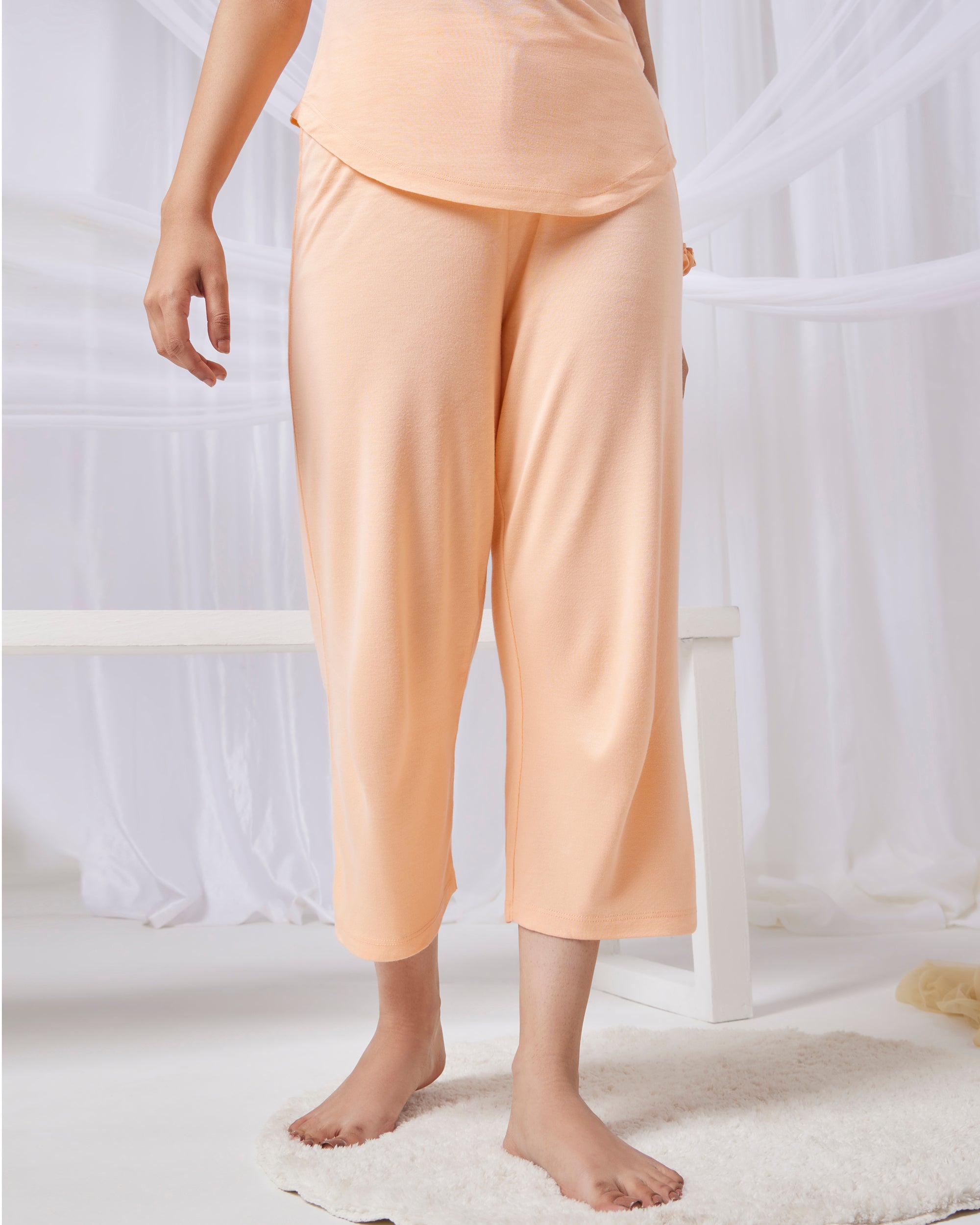 With Shorts Lands' End Women's Petite Cozy Piece Pajama Set