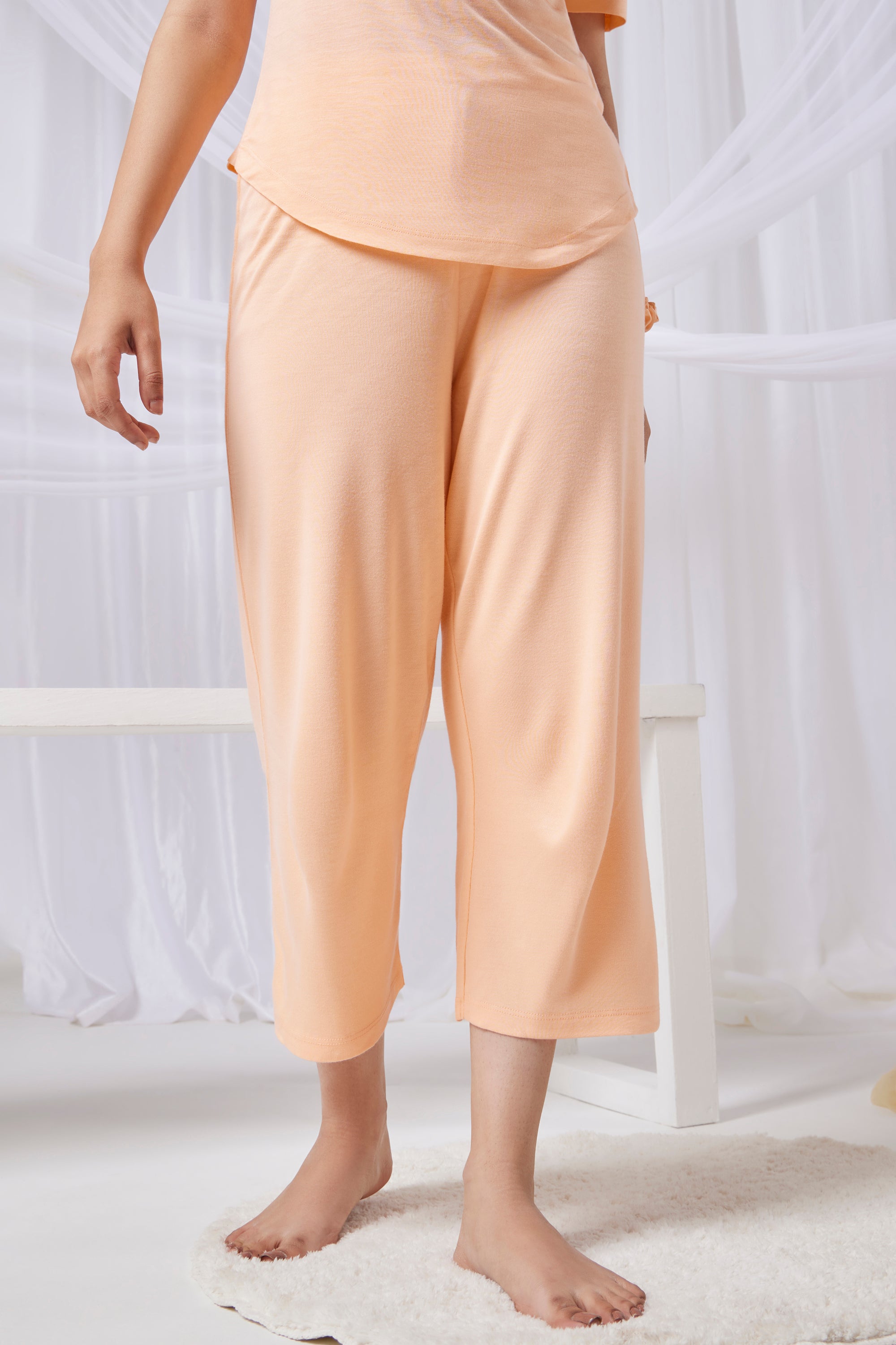 Celeste T-Shirt + Pant  (Coral Orange)