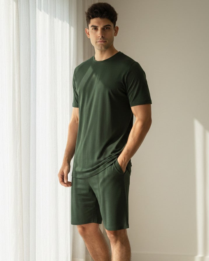 Cosmo T-Shirt + Shorts  (Dark Green)