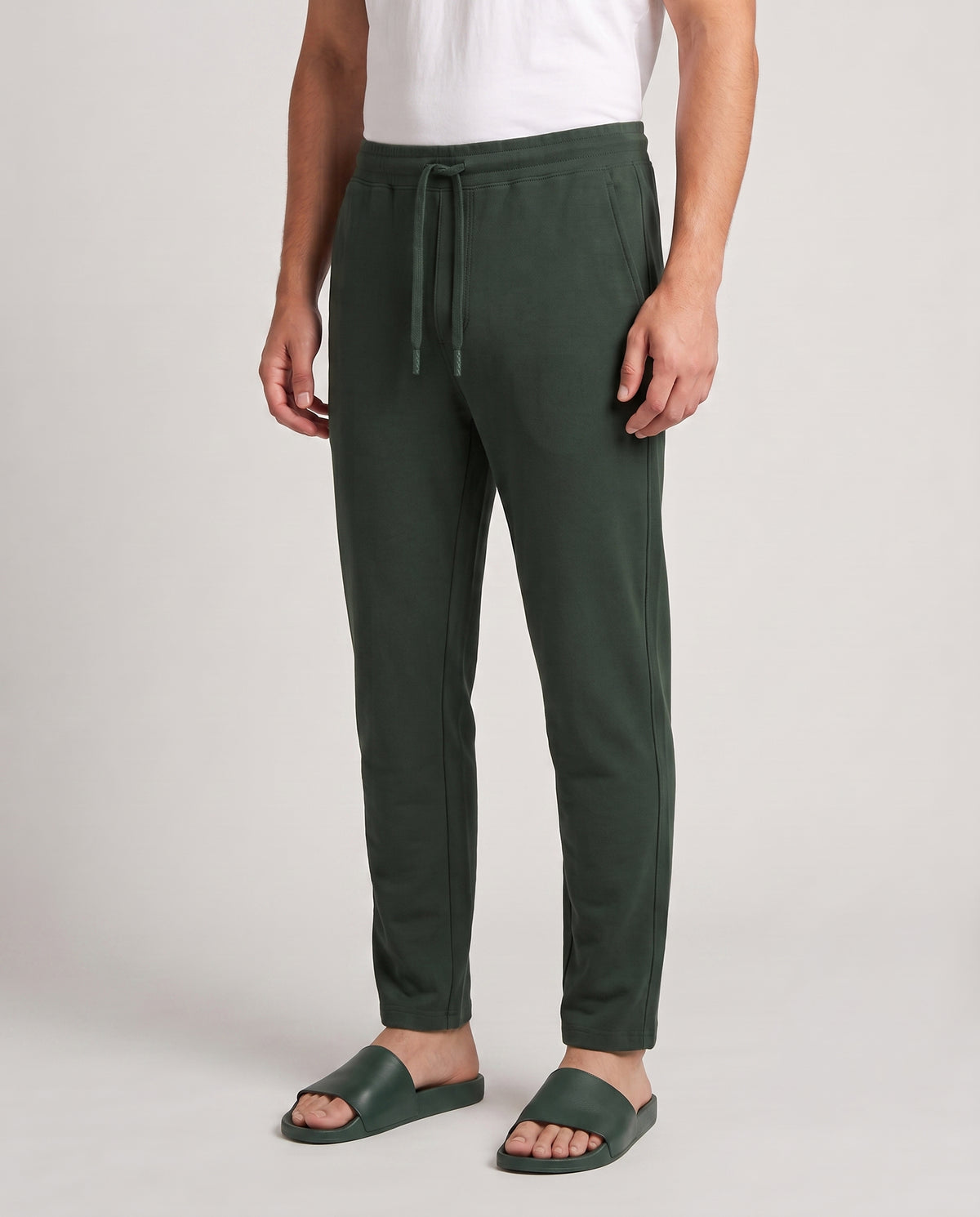 Dark Green Softsleep bamboo cotton lounge pant, soft relaxed bottom for comfortable everyday lounging