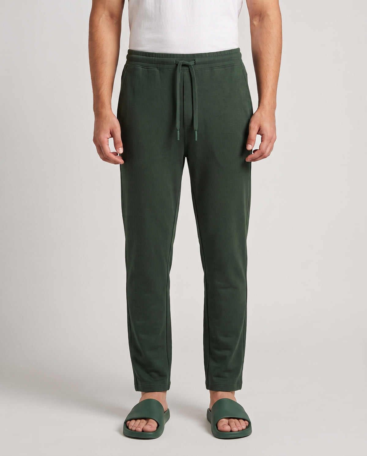 Dark Green cotton bamboo Softsleep lounge pant, soft comfortable bottom for laid-back daily wear