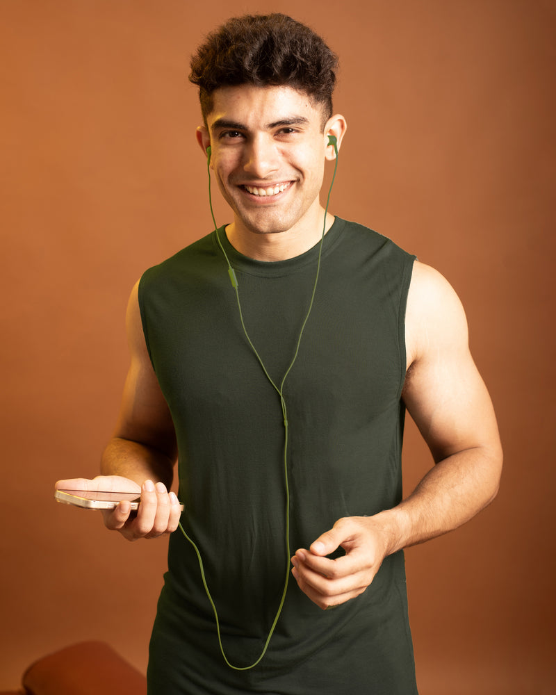 SoftSleep AirKnit dark green bamboo tee – ultra-soft sustainable apparel