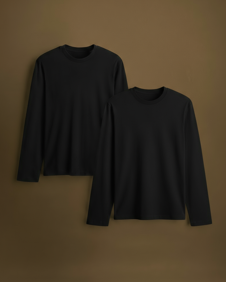 Elffie T-Shirt - Pack of 2  (Black + Black)