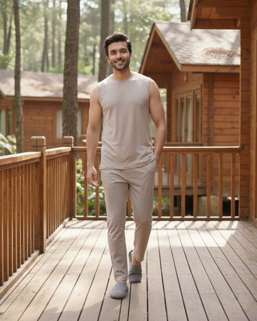 AirKnit Tee + Pant  (Grey Mocha)