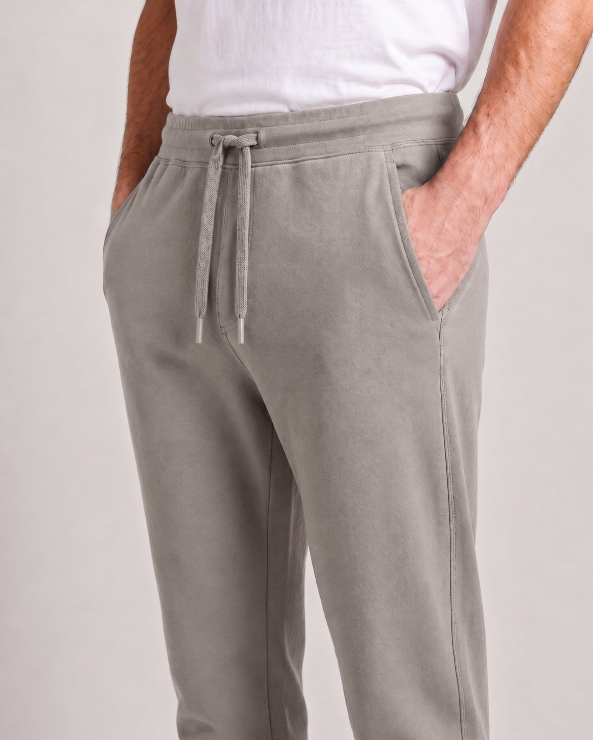 Easy Grey Mocha trackpants from Softsleep styled as lounge pants, with bamboo softness and cotton comfort