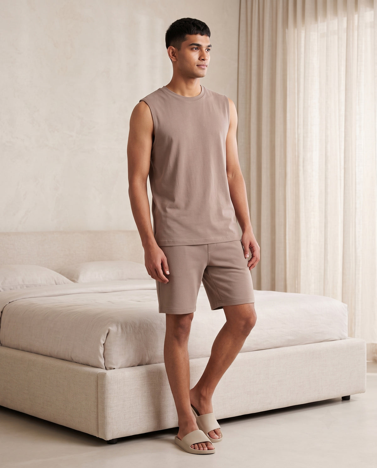 AirKnit Tee + Shorts  (Hazelnut)