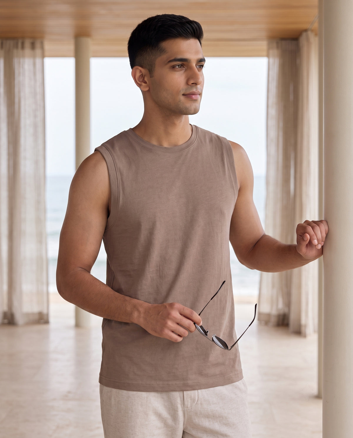 AirKnit Bamboo Tee  (Hazelnut)