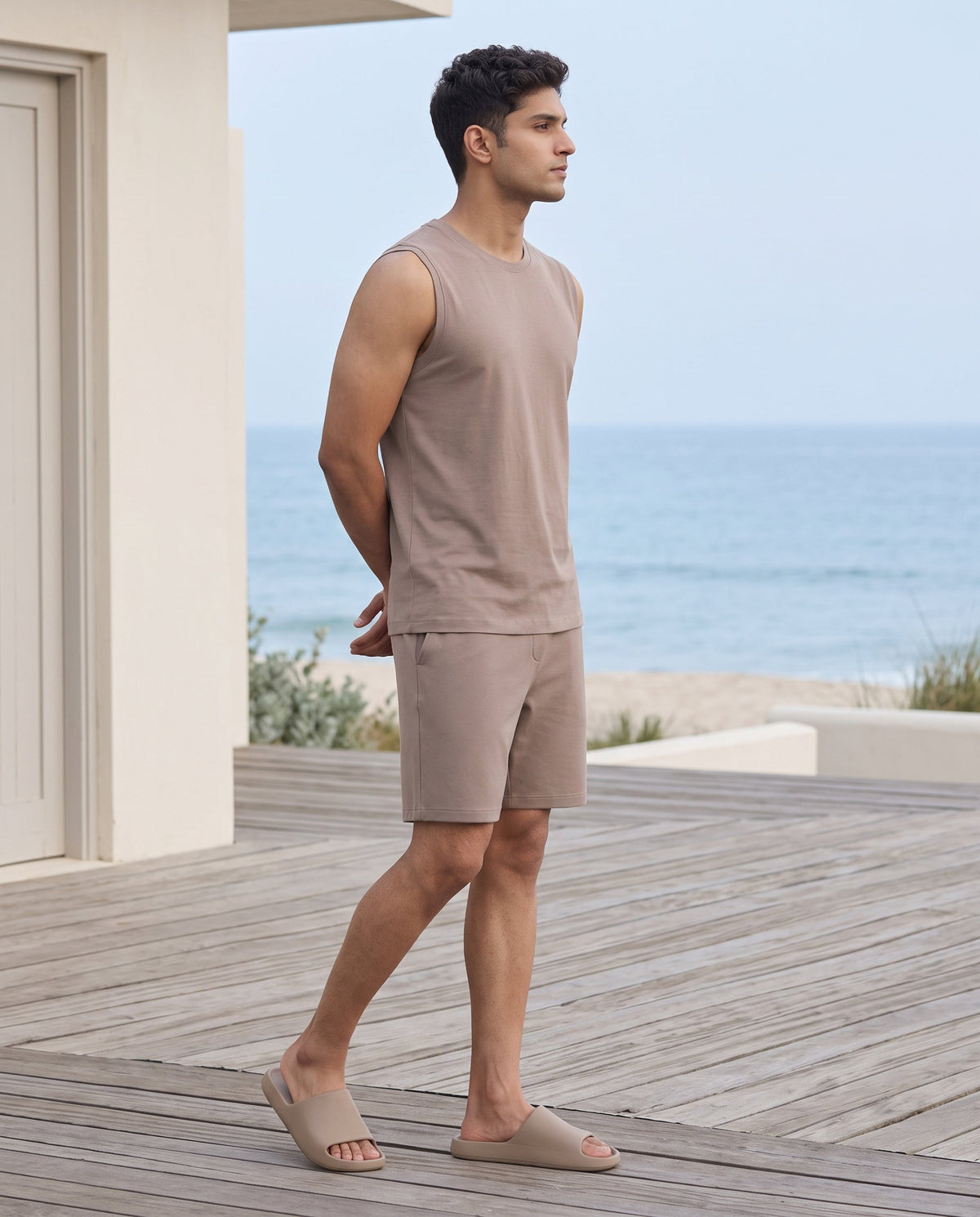 AirKnit Tee + Shorts  (Hazelnut)
