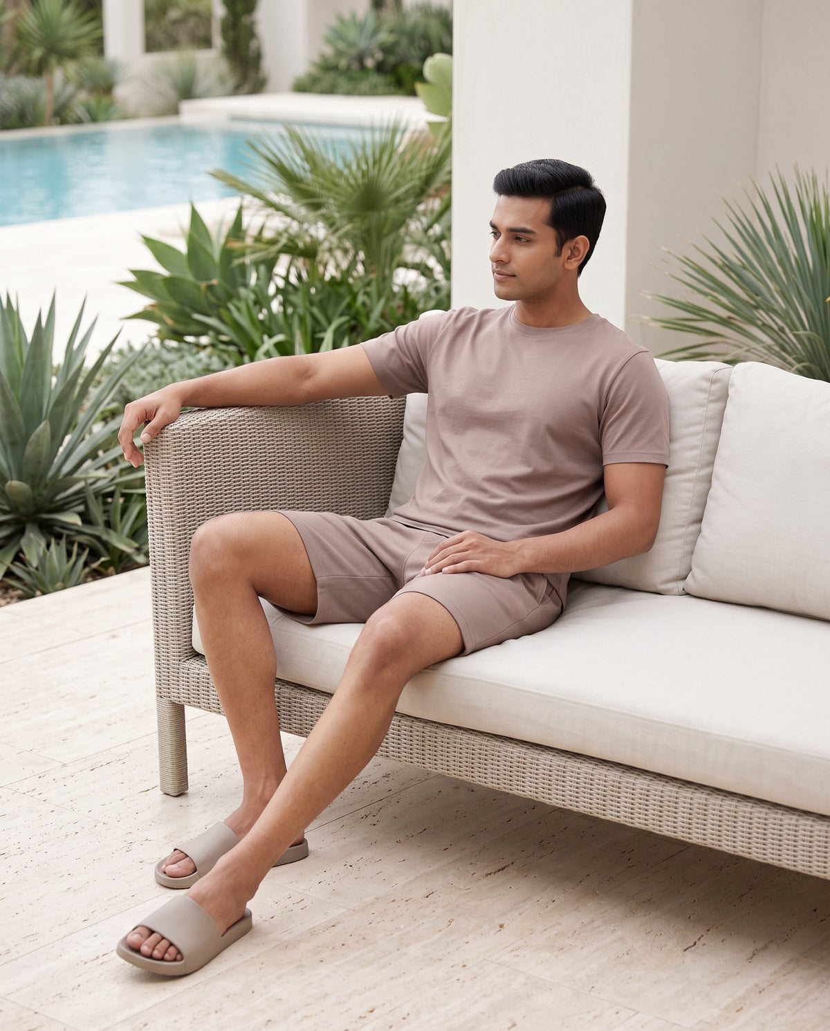 Cosmo T-Shirt + Shorts  (Hazelnut)