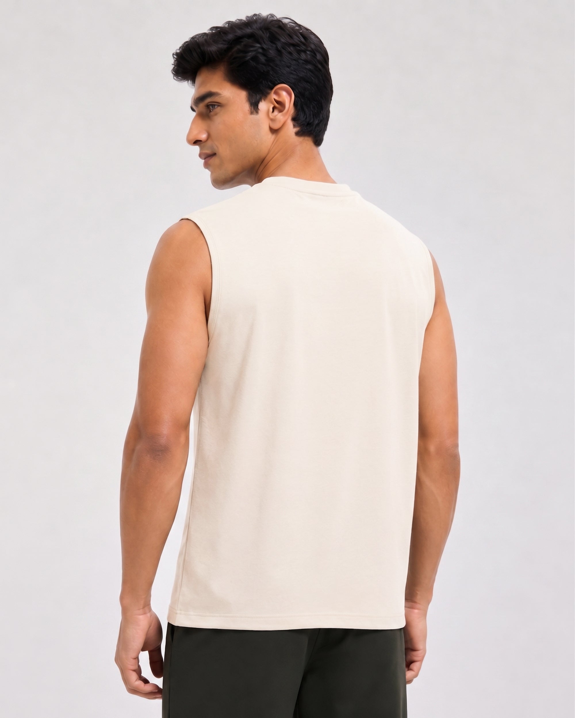 Irish cream Airknit bamboo cotton tee with lightweight breathable softness and thermoregulating comfort for everyday wear