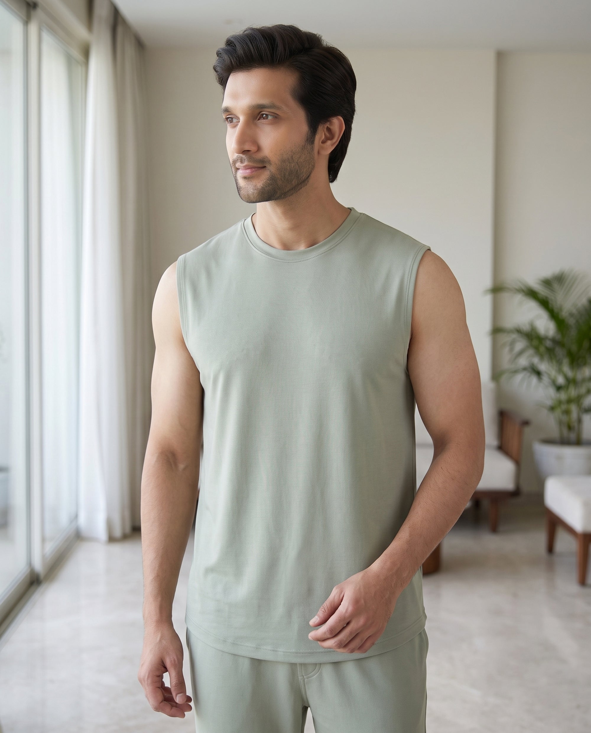 AirKnit Bamboo Tee  (Laurel Green)