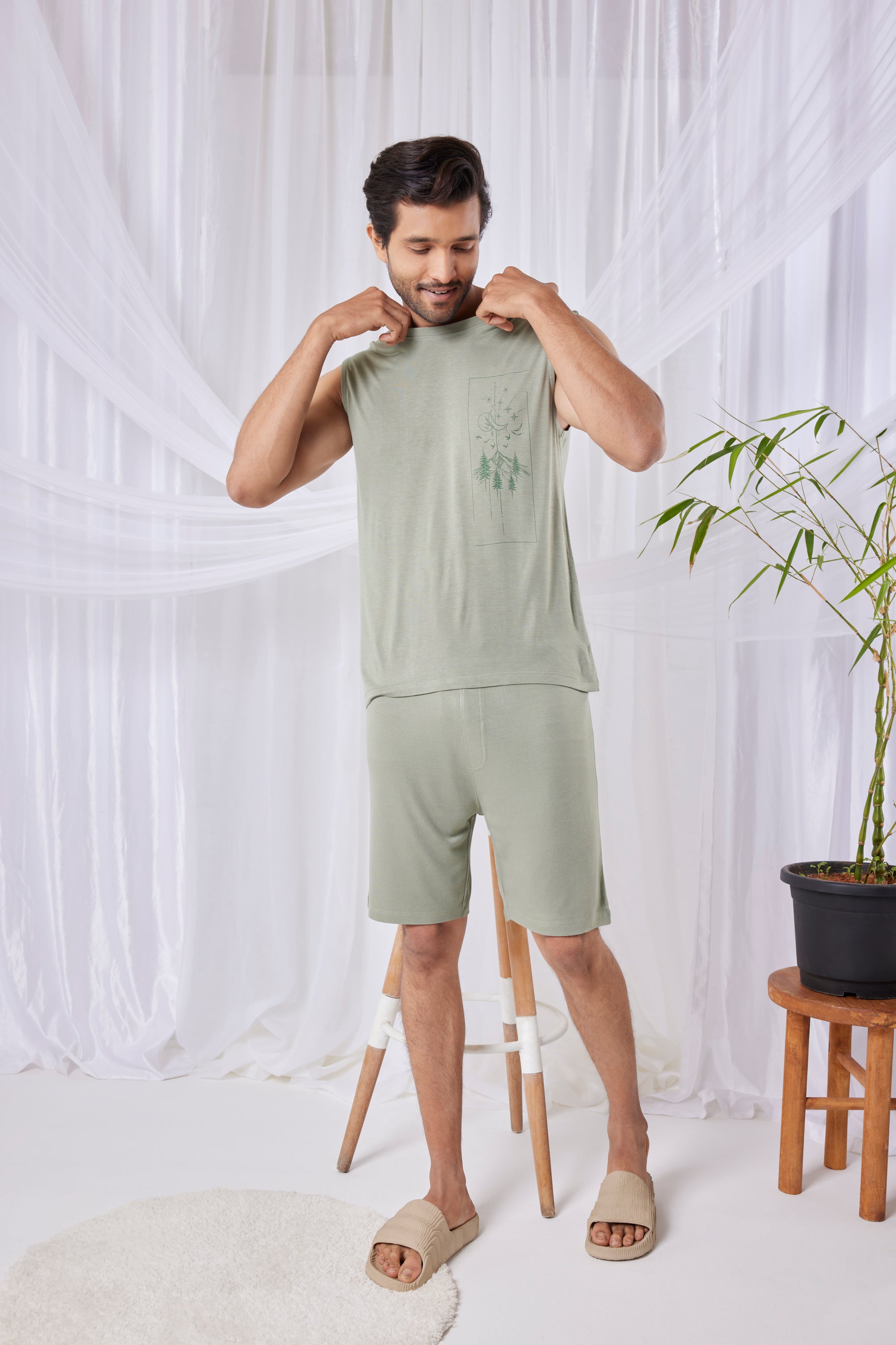 AirKnit Tee + Shorts  (Laurel Green)