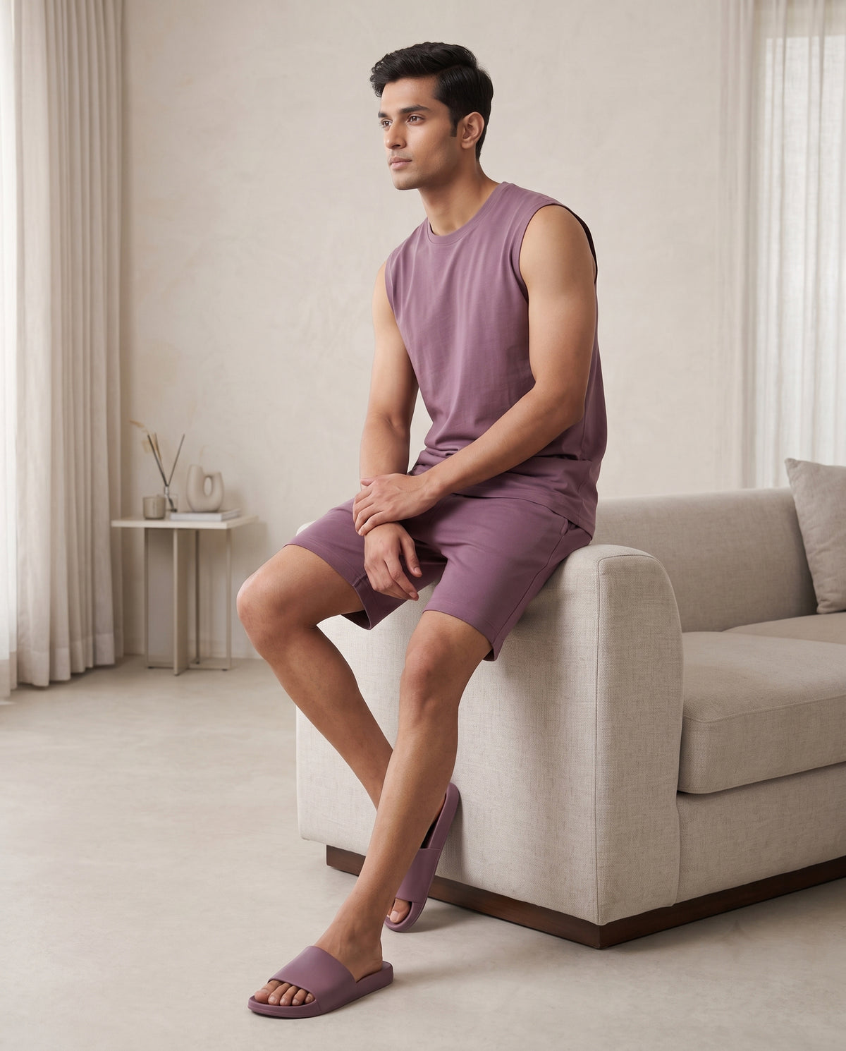 AirKnit Tee + Shorts  (Mauve)