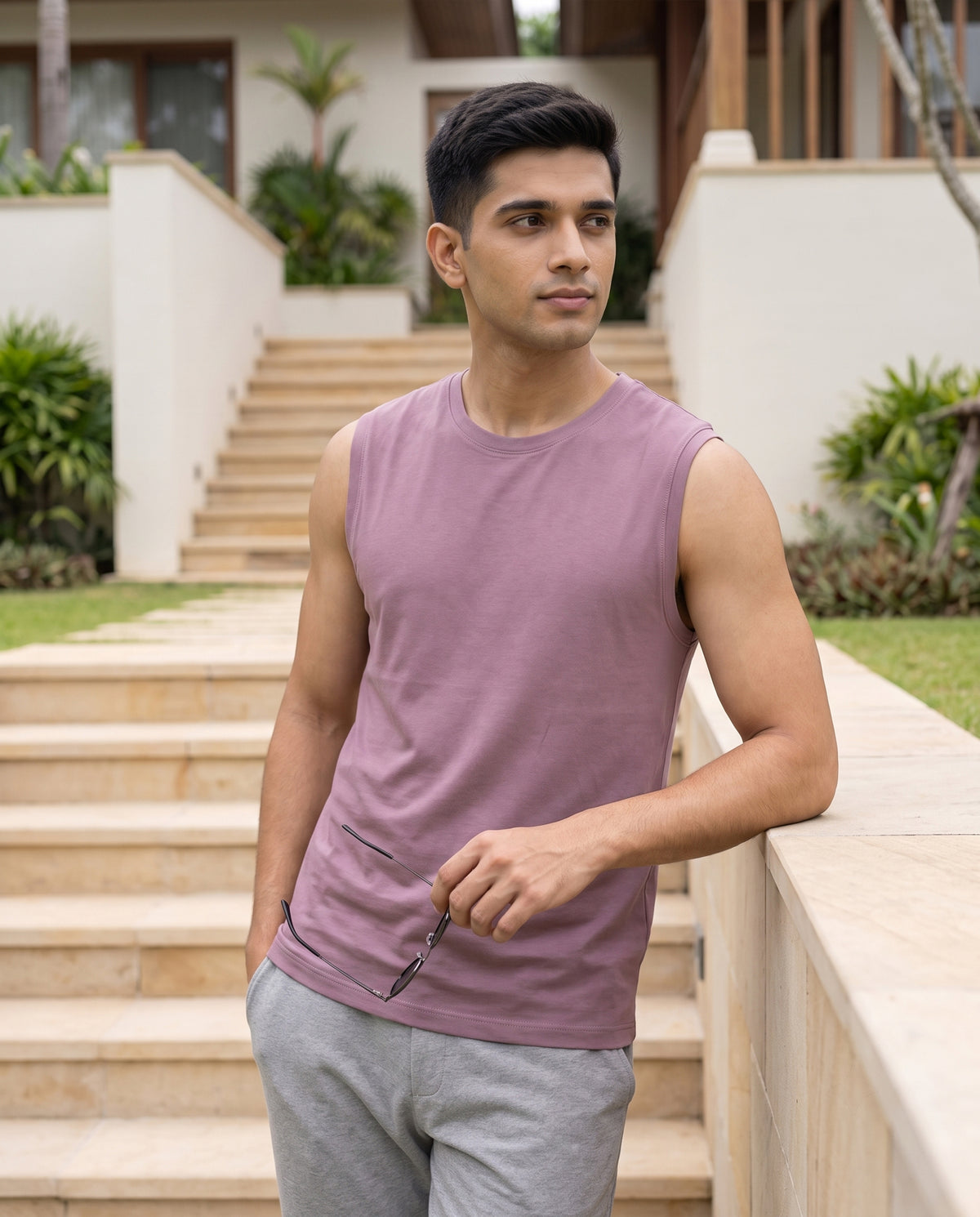 AirKnit Bamboo Tee  (Mauve)