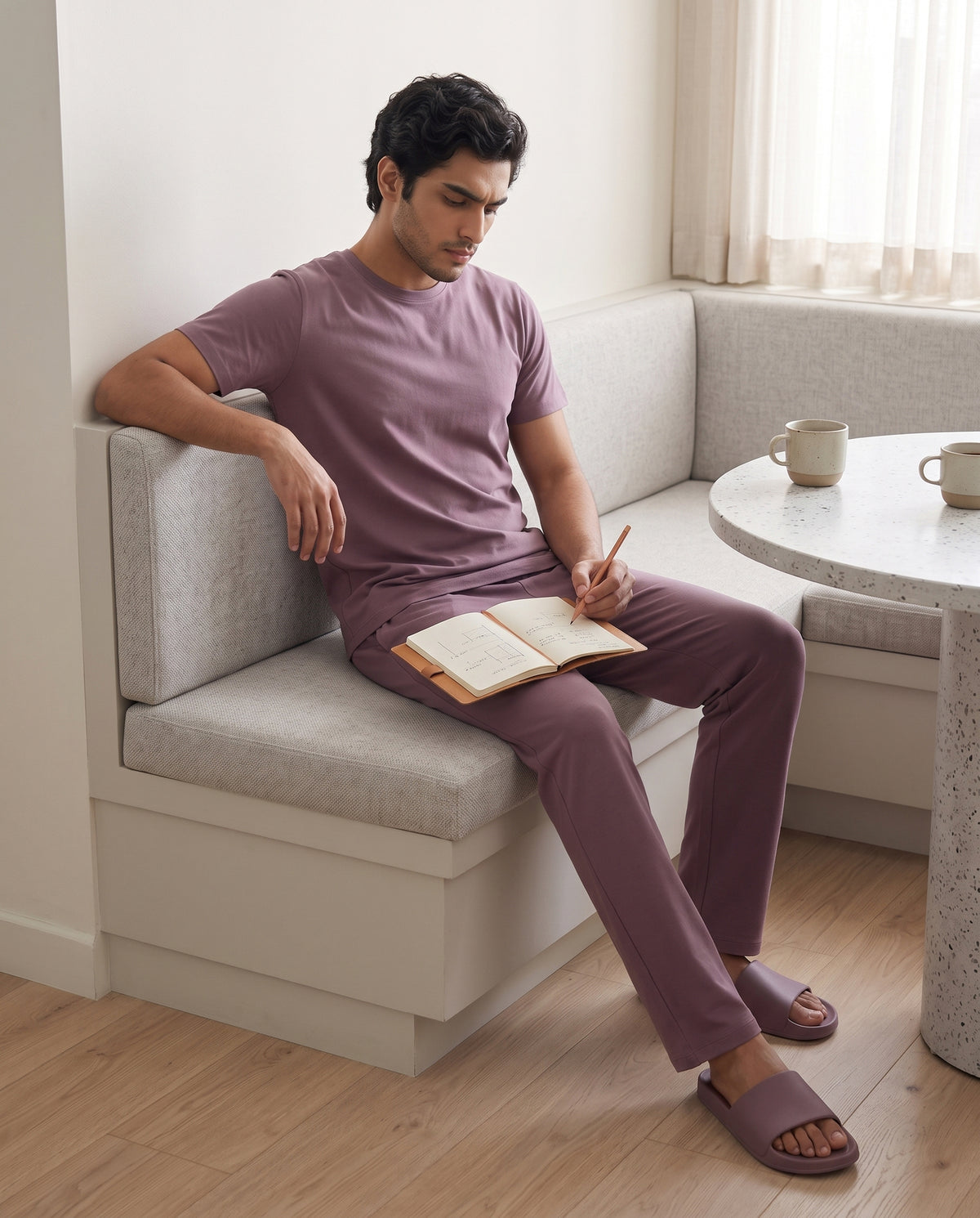 Cosmo T-Shirt + Pant  (Mauve)